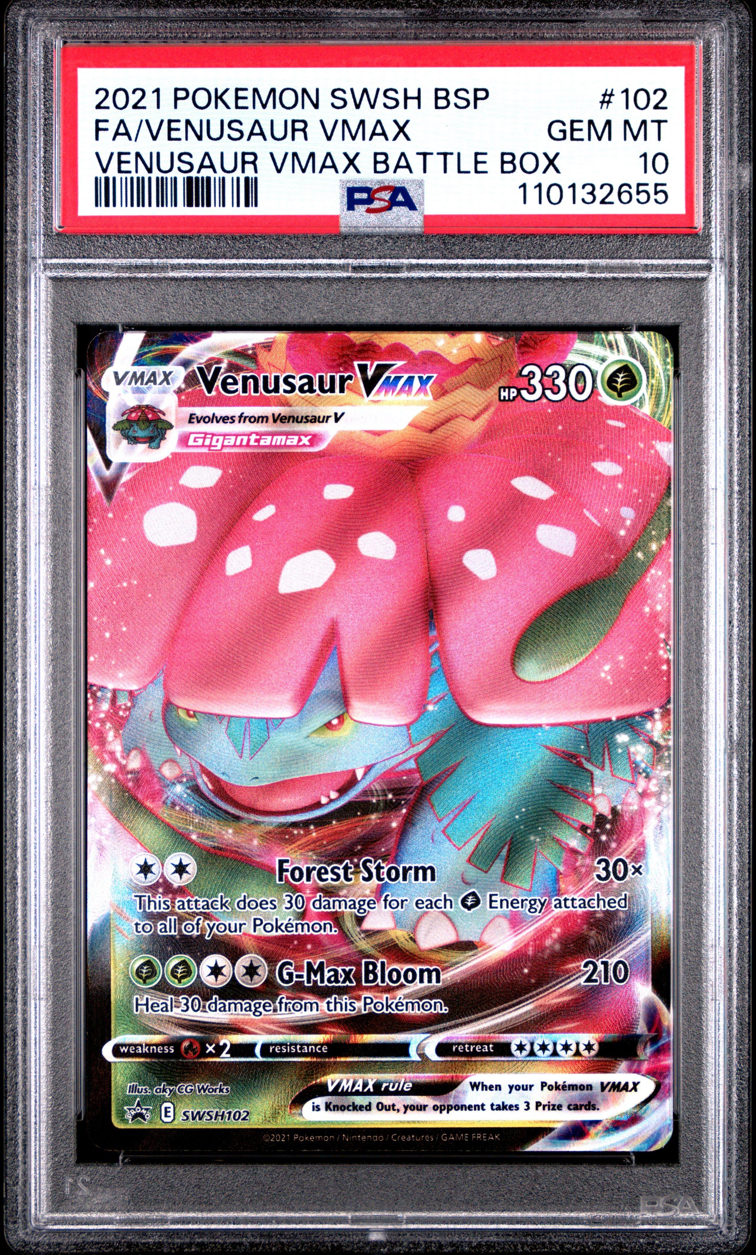 2021 Pokemon Swsh Black Star Promo 102 Full Art/venusaur Vmax
