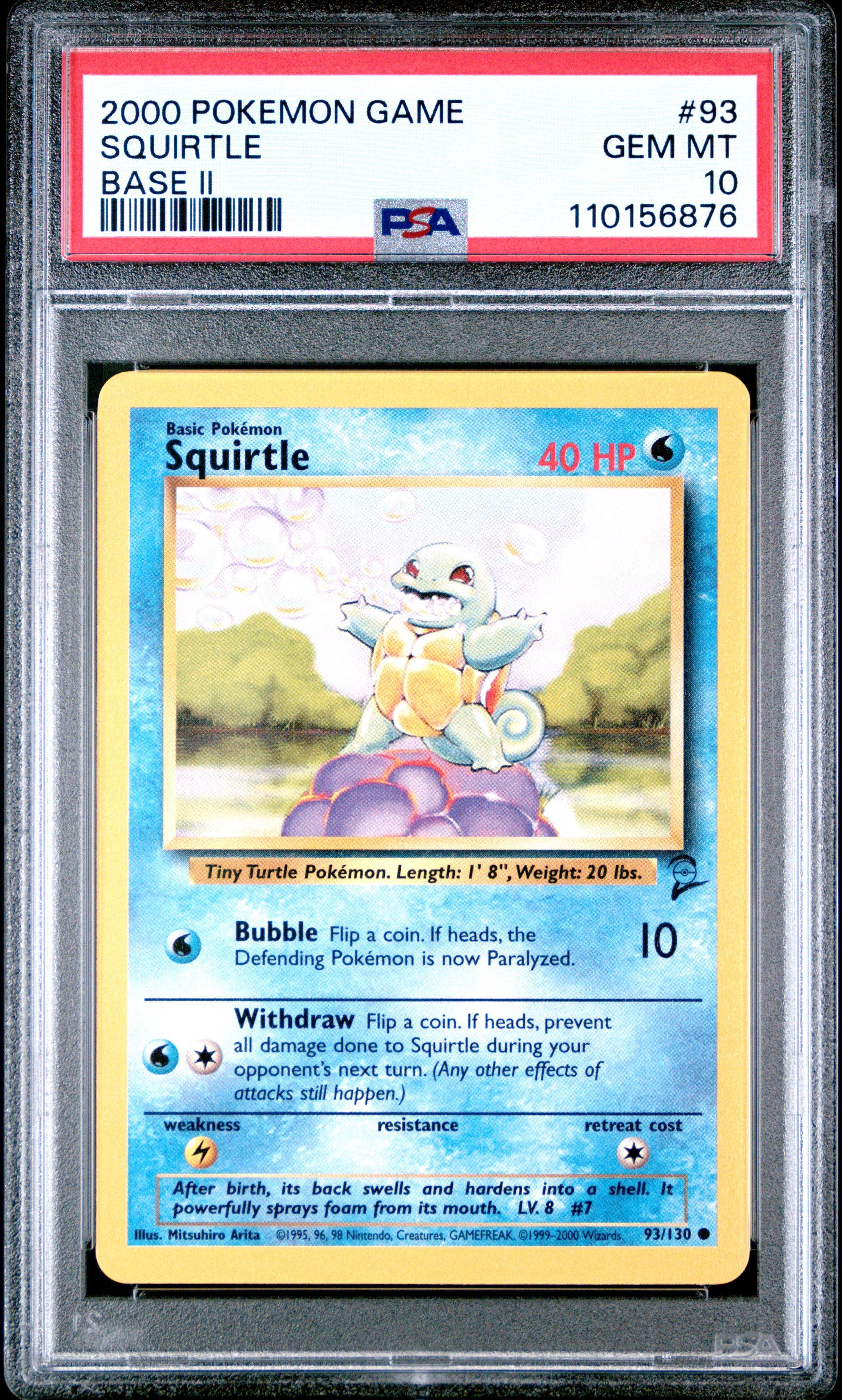 2000 Pokemon Game Base Ii 93 Squirtle PSA