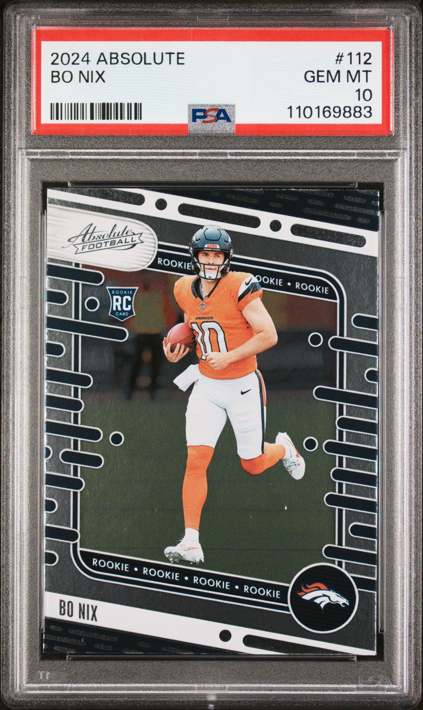 2024 Panini Absolute 112 Bo Nix PSA 10