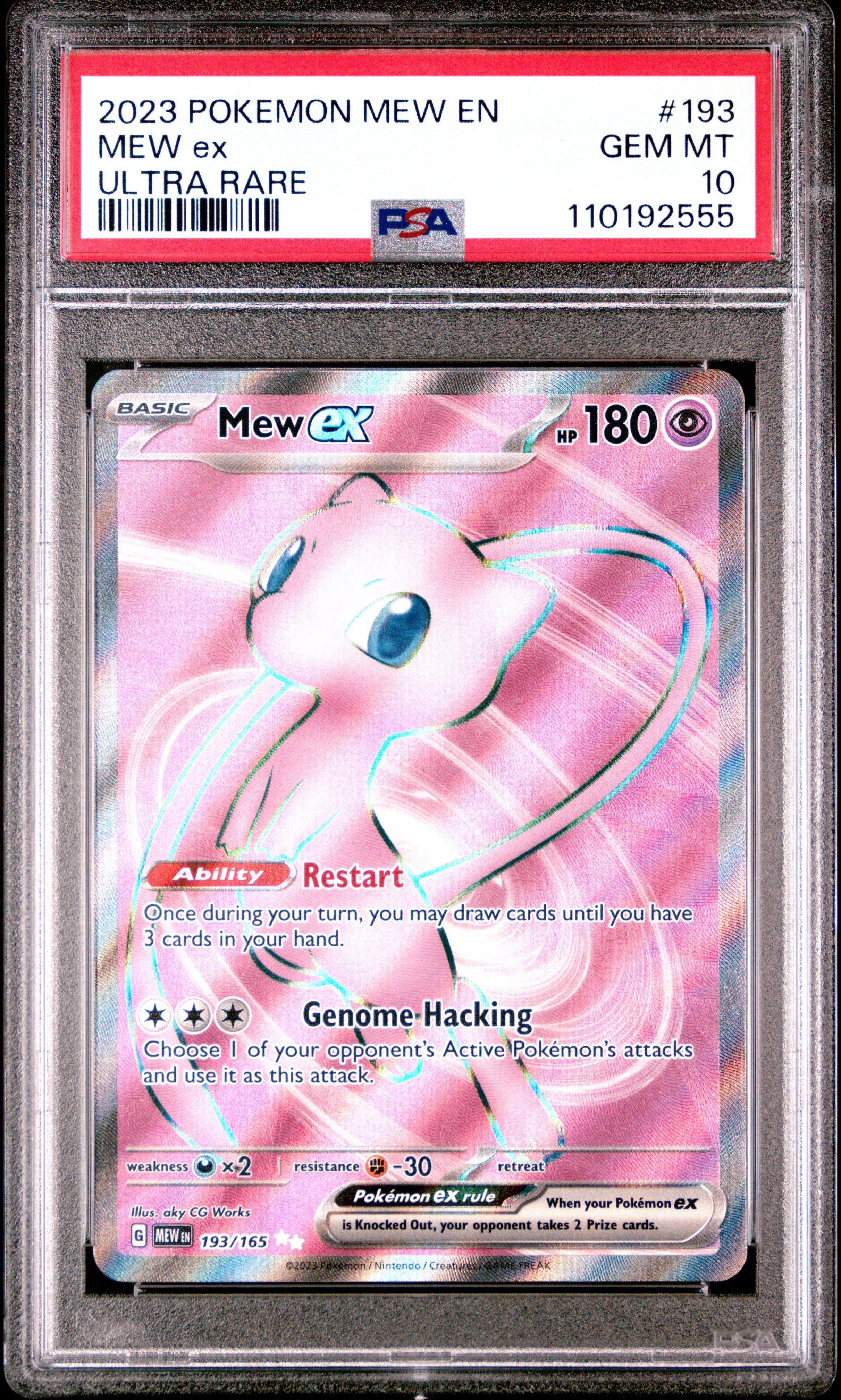 2023 Pokemon Mew En-151 193 Mew Ex Ultra Rare PSA 10 Graded Card