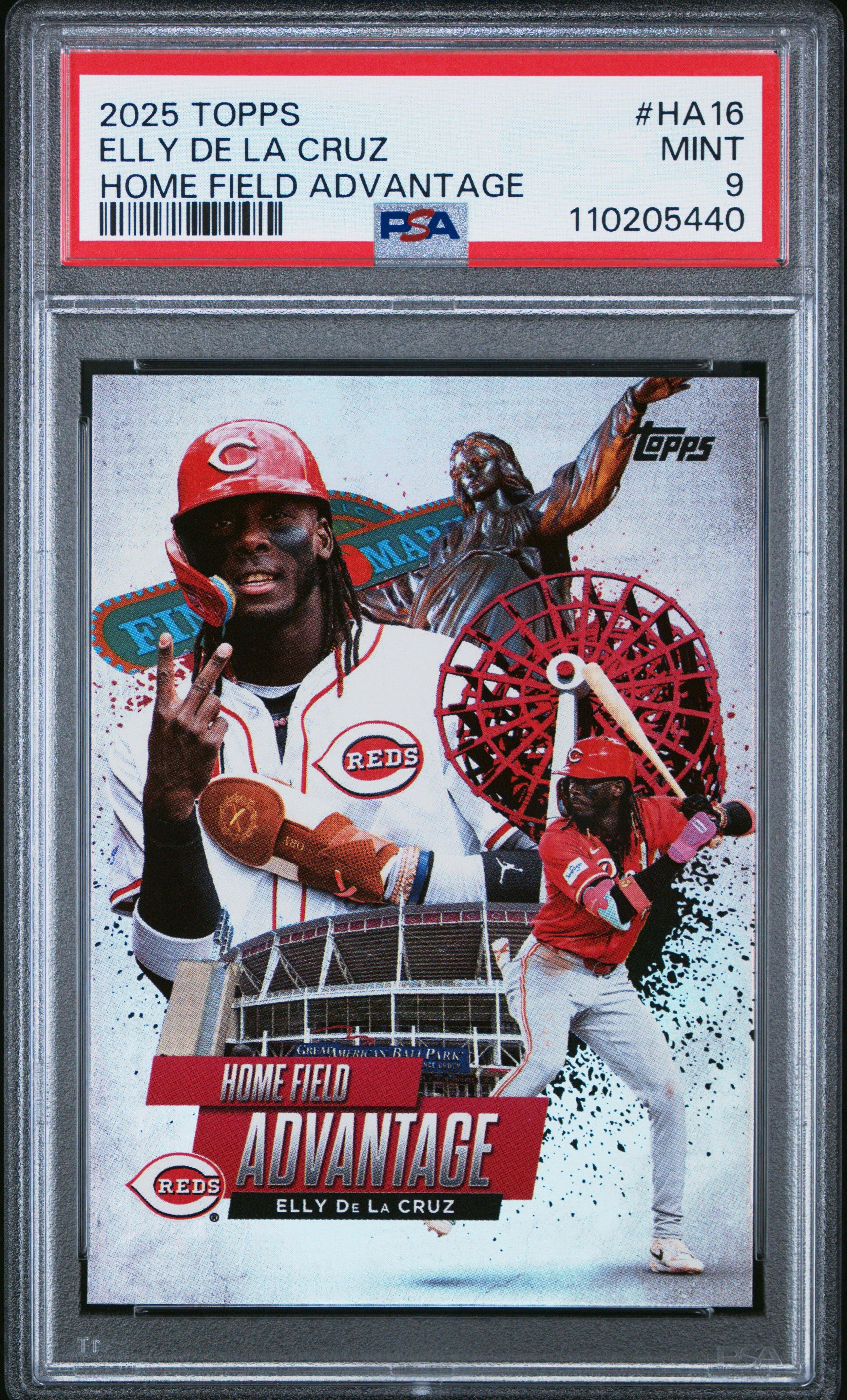2025 Topps Home Field Advantage Ha16 Elly De La Cruz PSA 9
