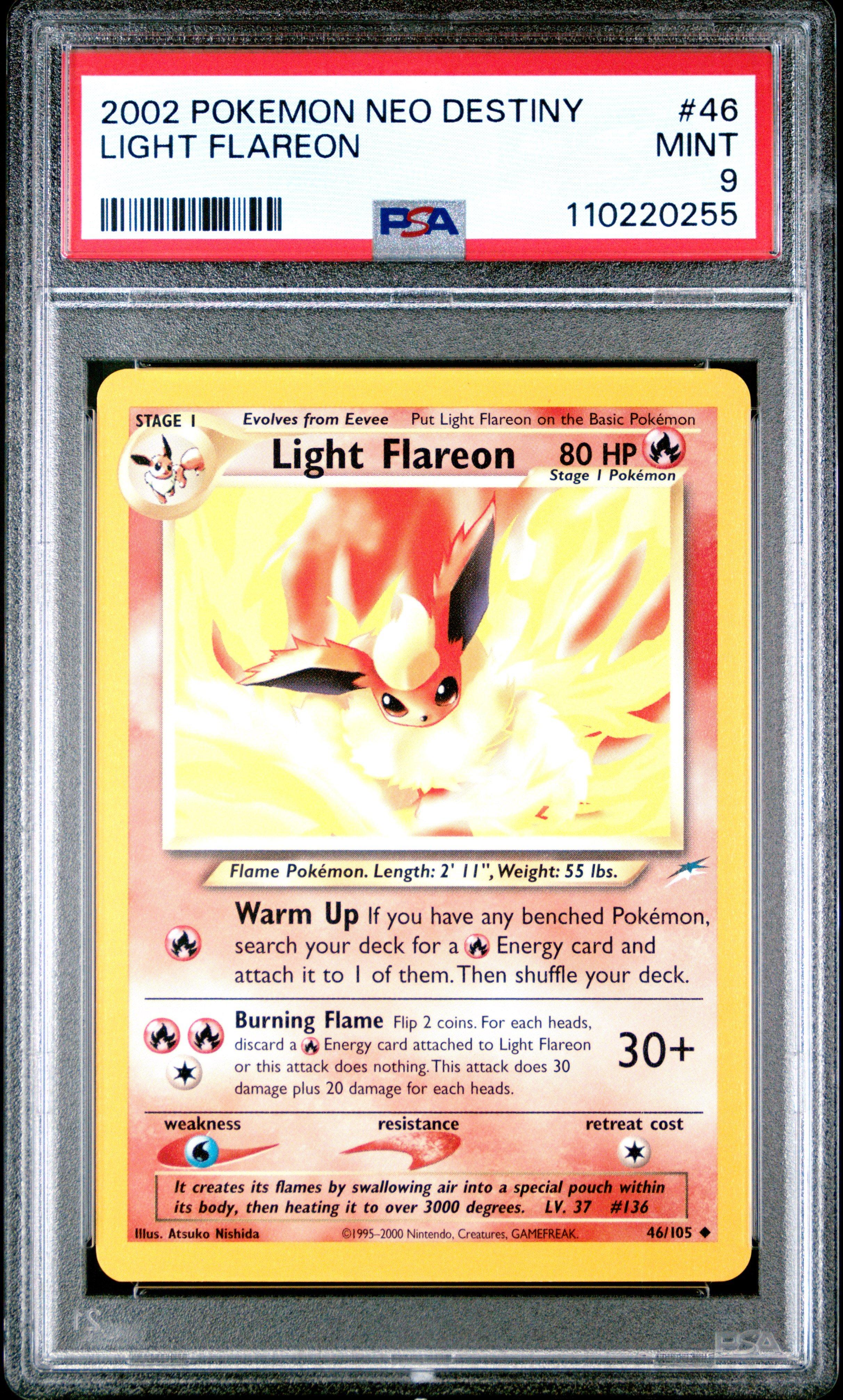 2002 Pokemon Neo Destiny 46 Light Flareon PSA