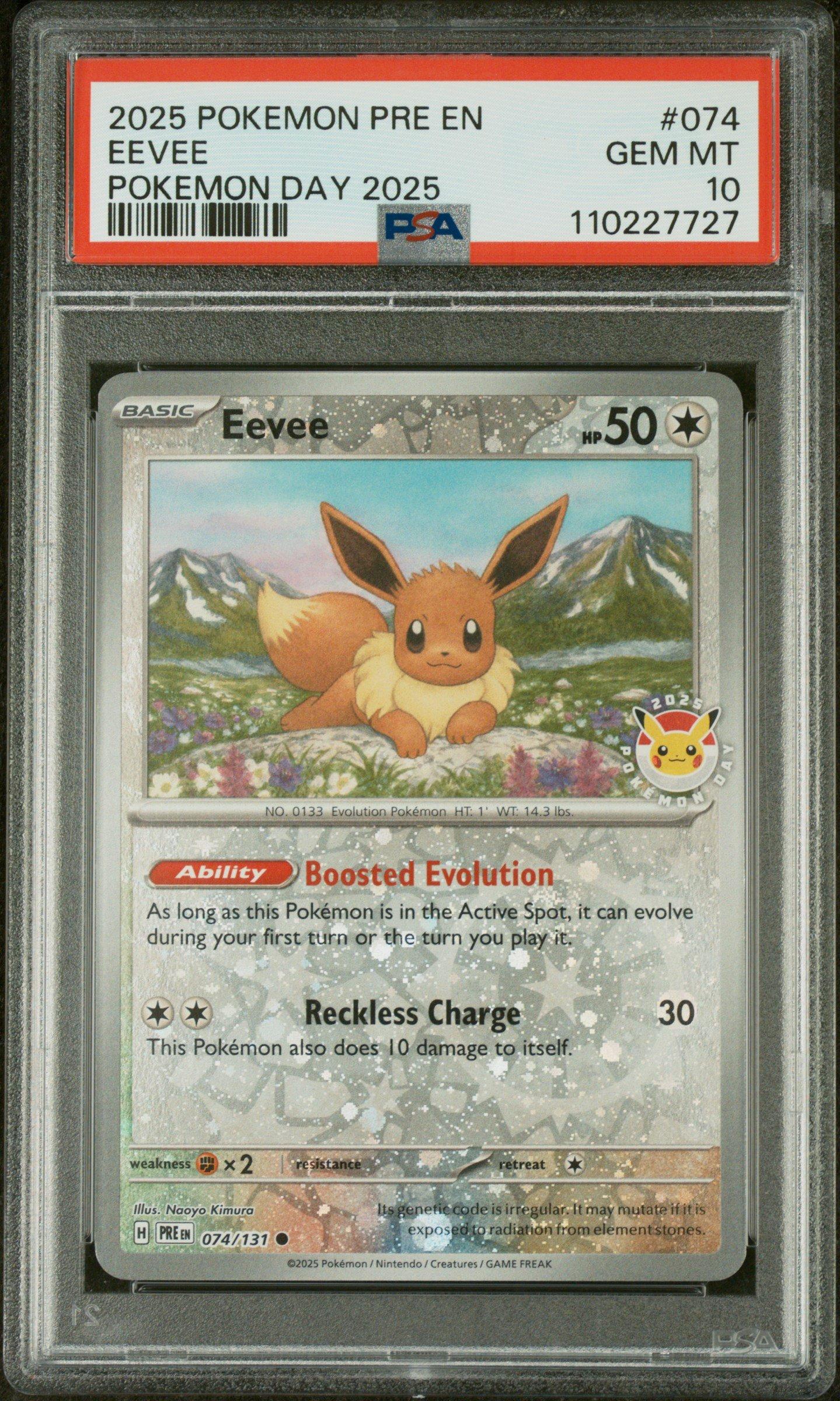 2025 Pokemon Pre En-prismatic Evolutions 074 Eevee Pokemon Day