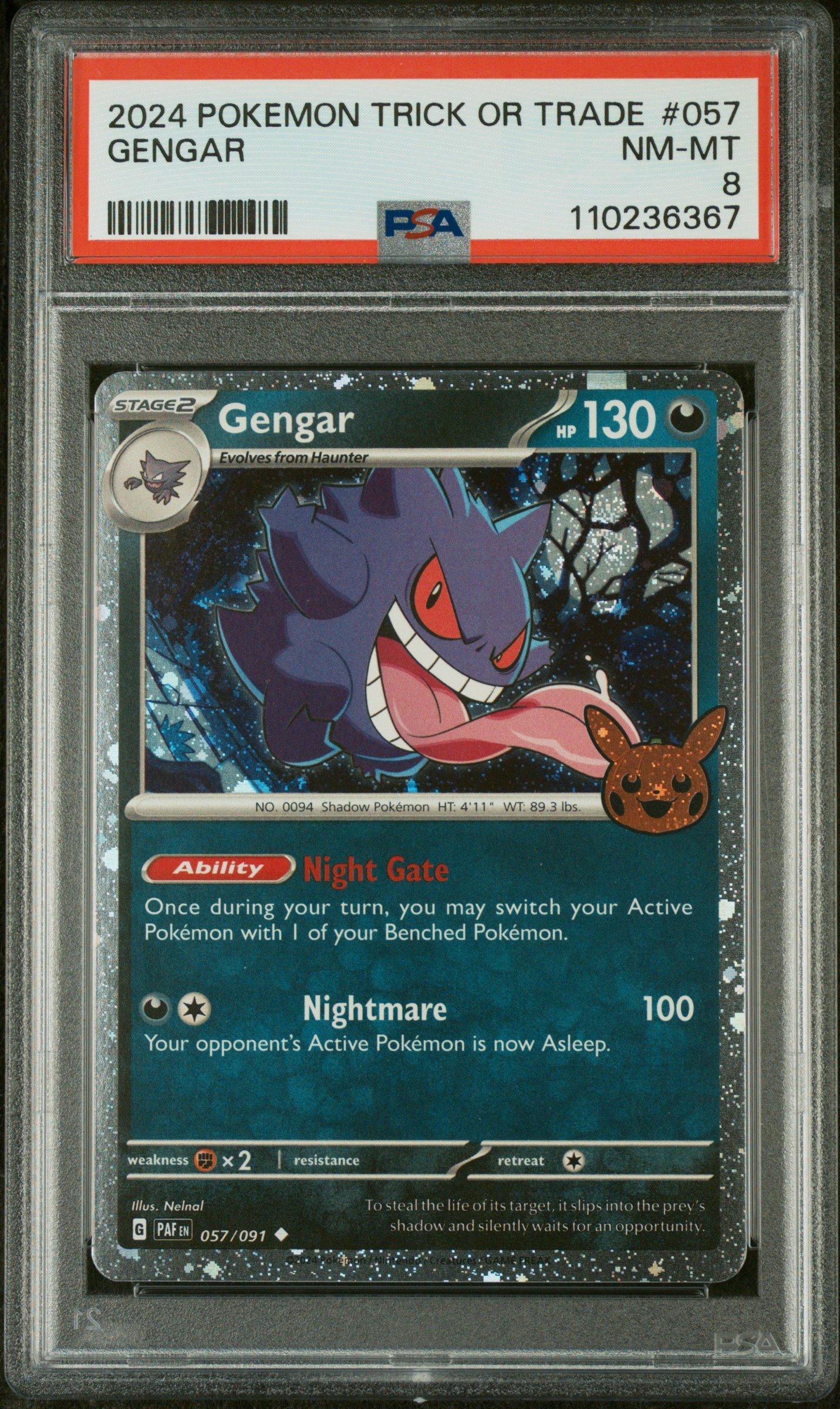 2024 Pokemon Trick Or Trade 057 Gengar PSA