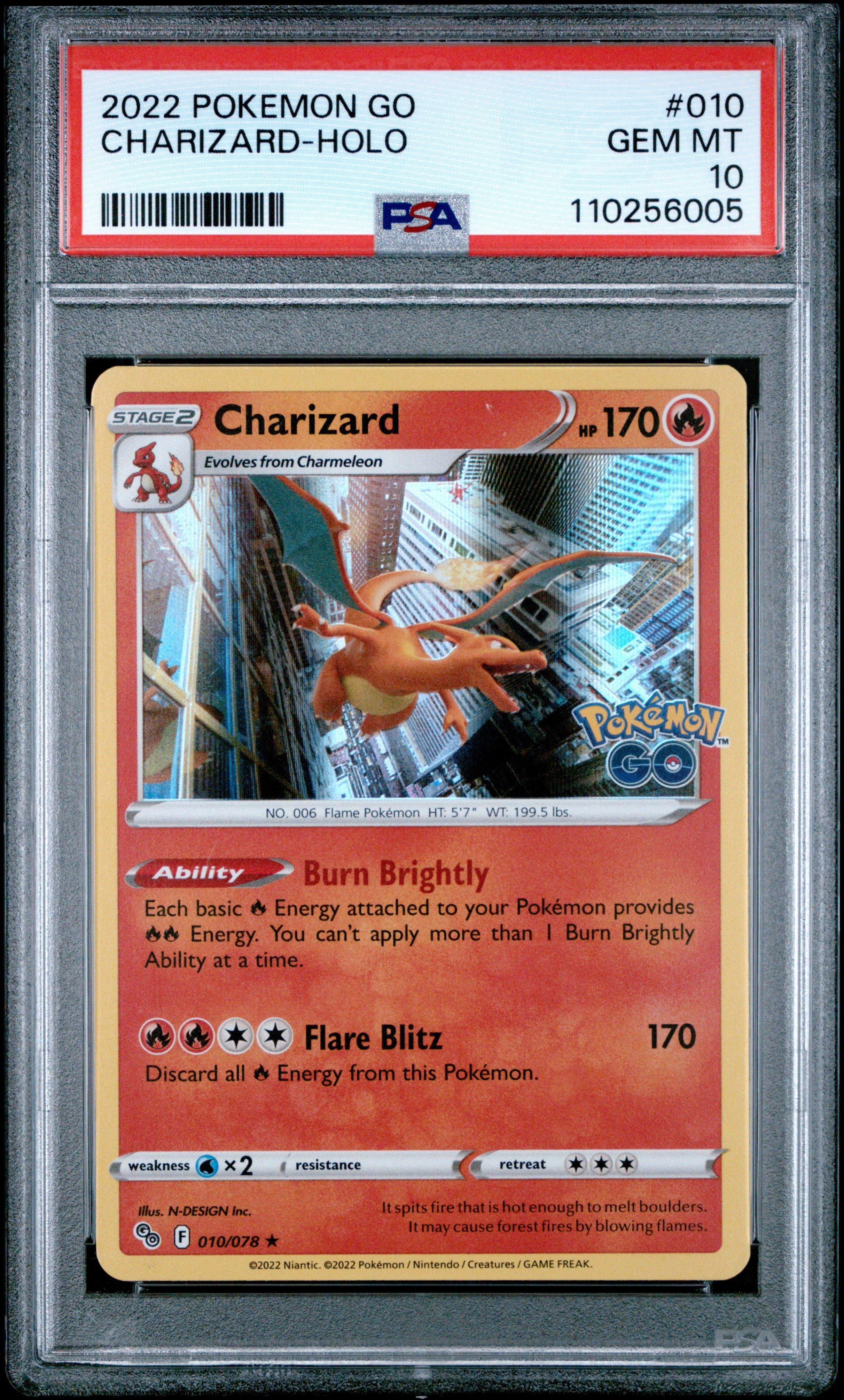 2022 Pokemon Go 010 Charizard-holo PSA 10 | GameStop