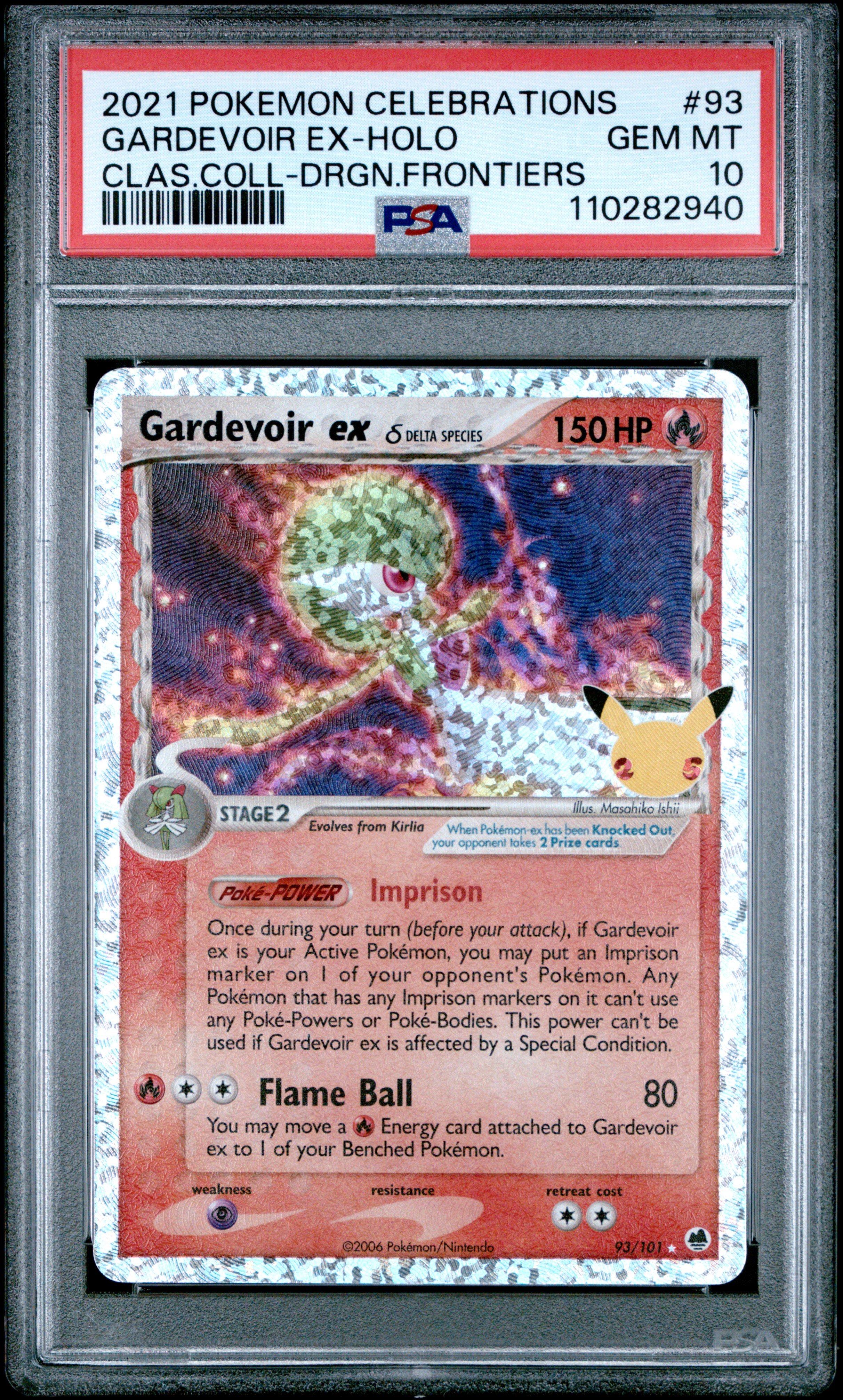 2021 Pokemon Celebrations Classic Collection 93 Gardevoir Ex-holo PSA 10
