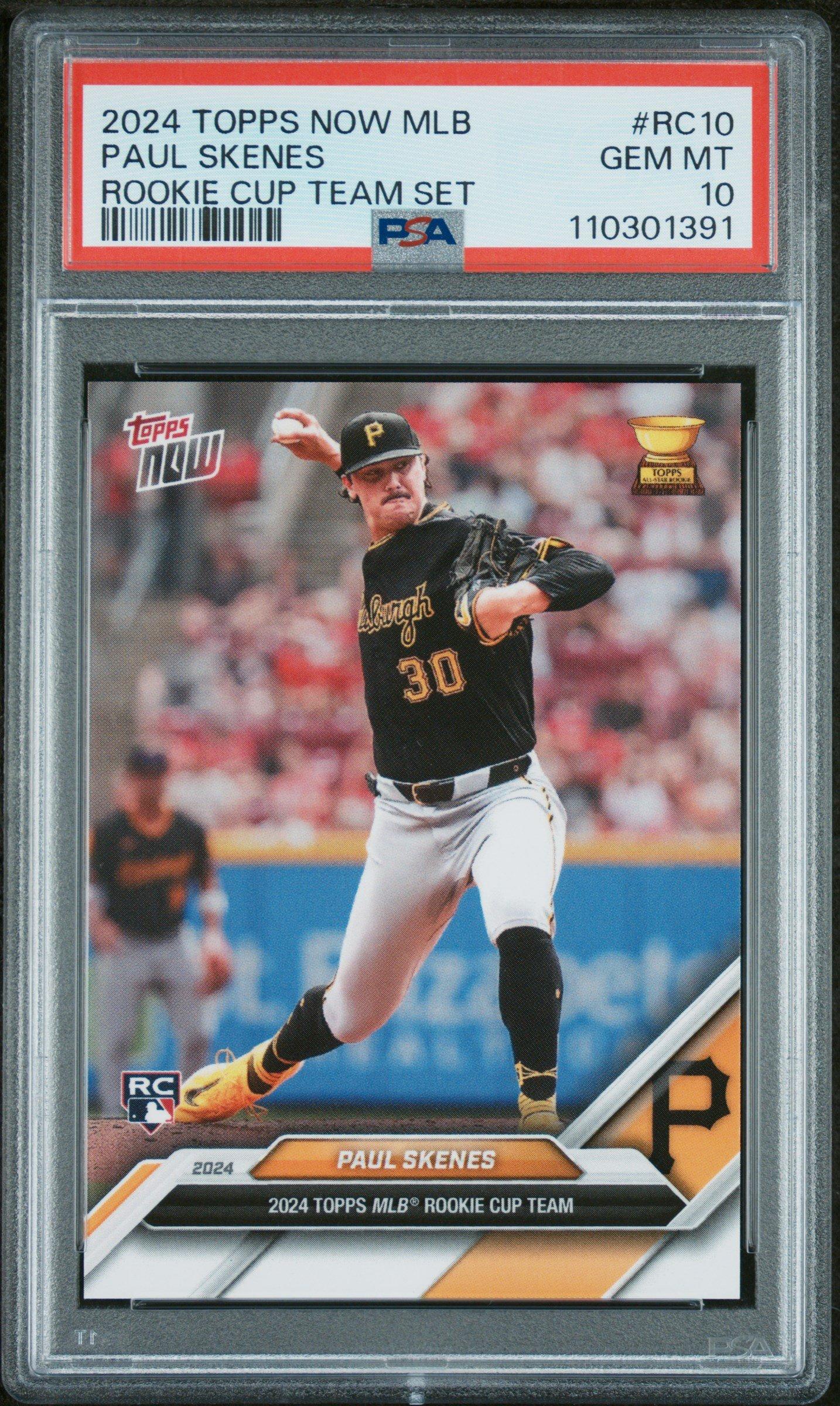 2024 Topps Now Mlb Rookie Cup Team Set Rc10 Paul Skenes PSA 10