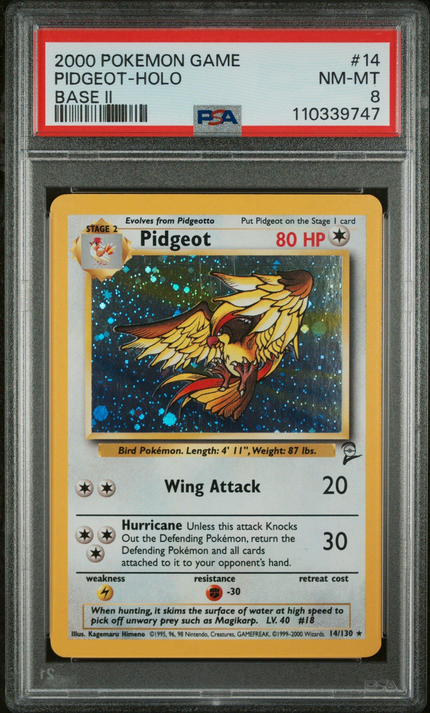 2000 Pokemon Game Base Ii 14 Pidgeot-holo PSA