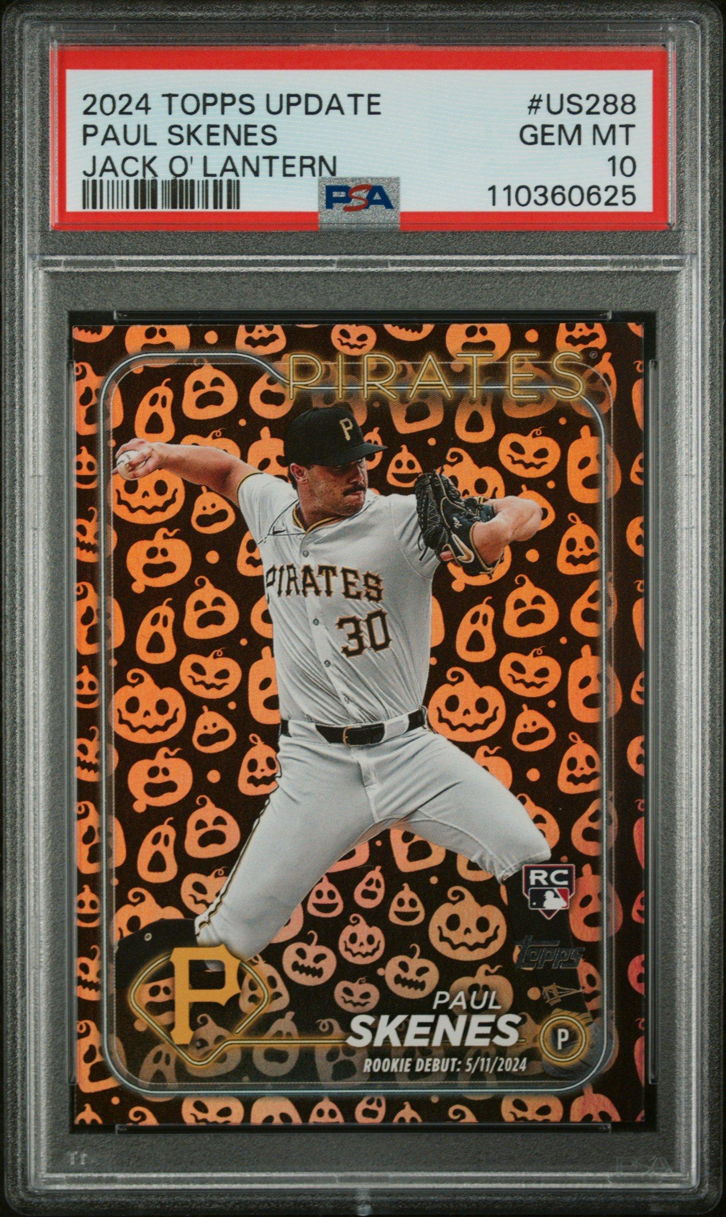 2024 Topps Update Us288 Paul Skenes Jack O' Lantern PSA 10