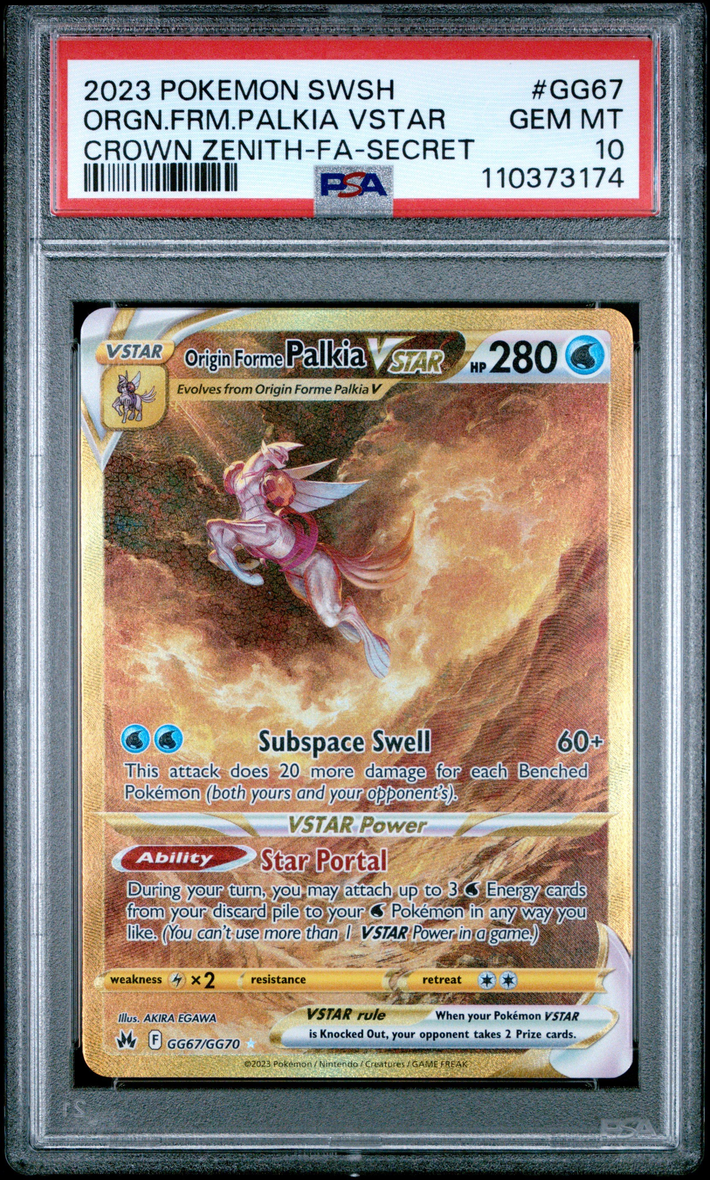 2023 Pokemon Sword And Shield Crown Zenith Gg67 Full Art/origin