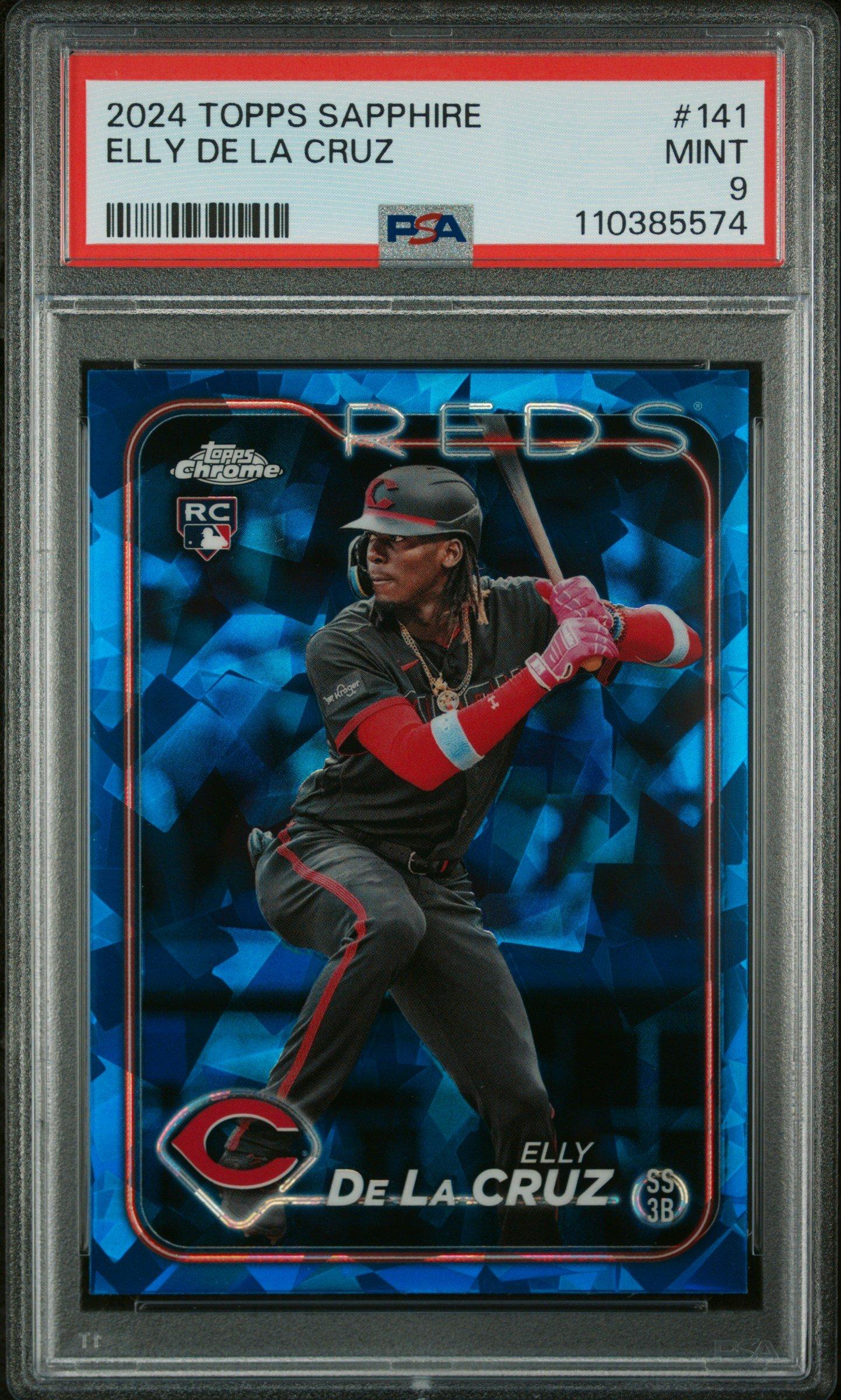2024 Topps Chrome Sapphire 141 Elly De La Cruz PSA 9