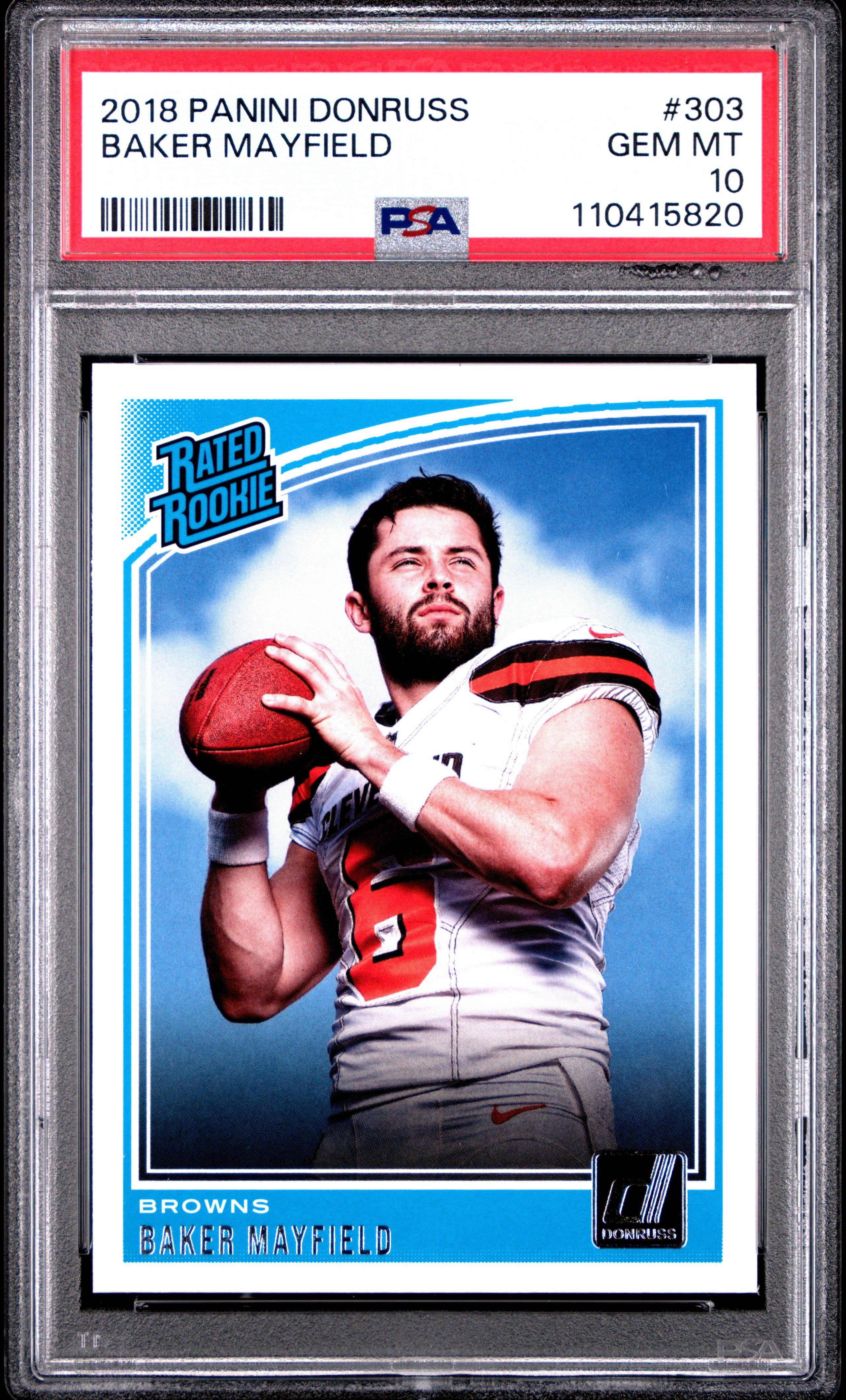 2018 Panini Donruss 303 Baker Mayfield PSA
