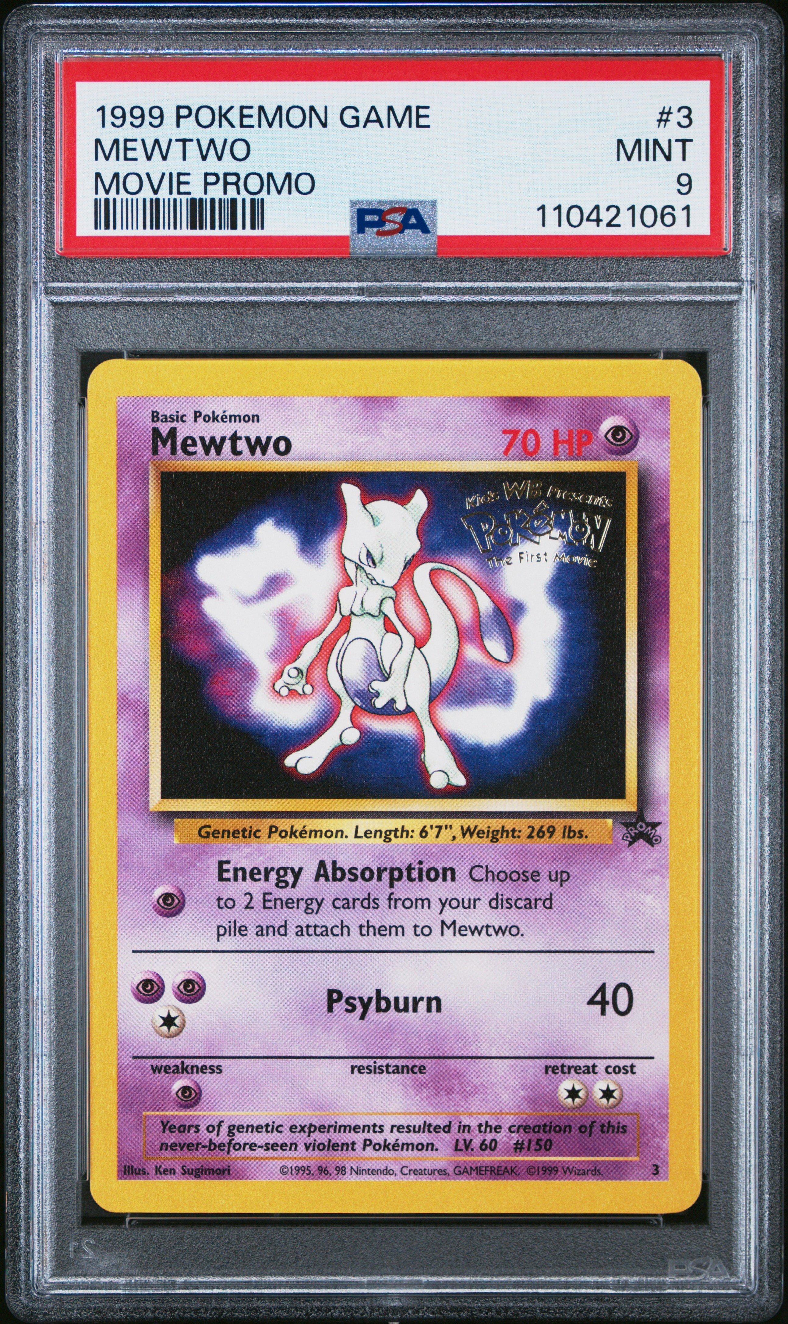 1999 Pokemon Game Movie 3 Mewtwo Movie Promo PSA