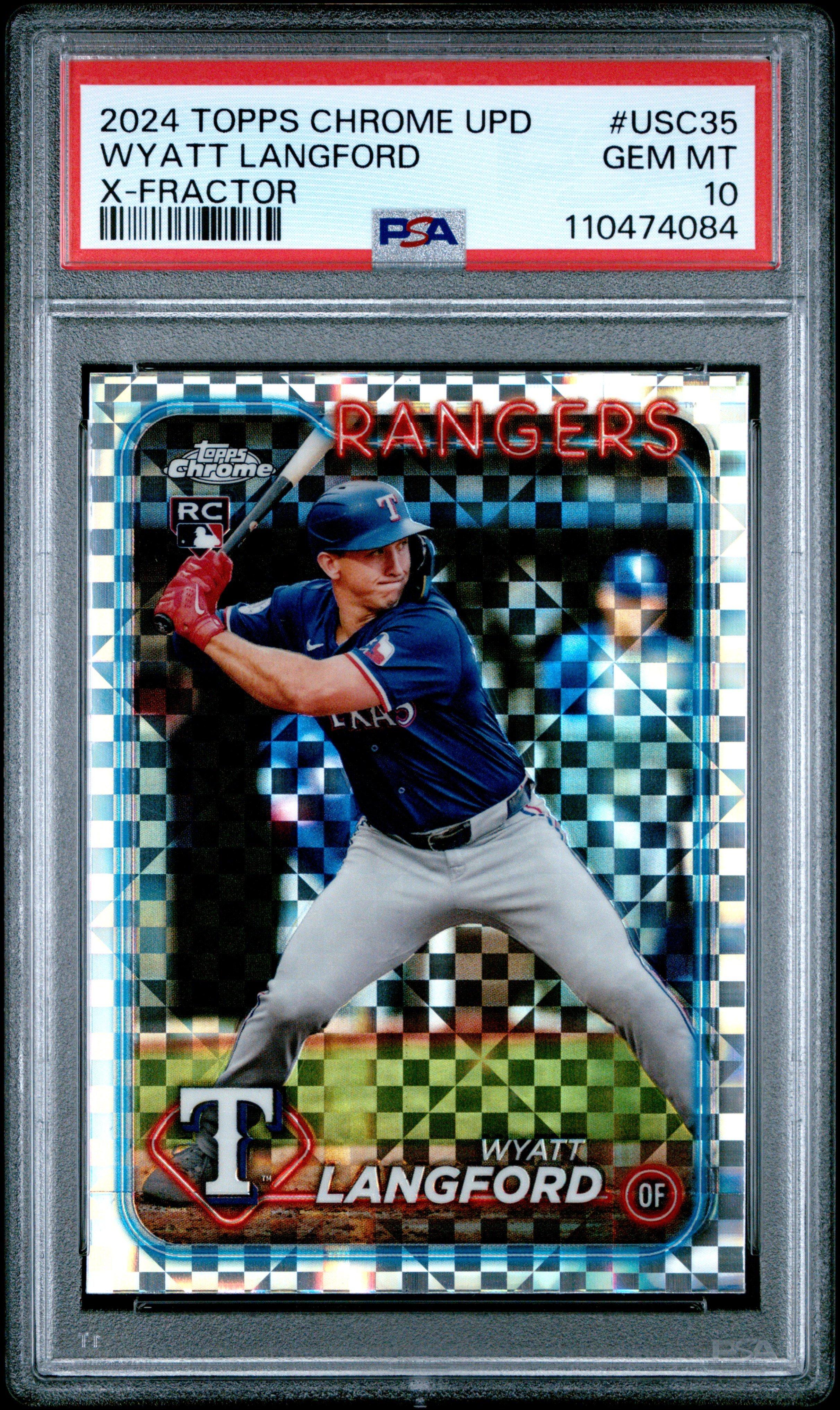 2024 Topps Chrome Update Usc35 Wyatt Langford X-fractor PSA 10