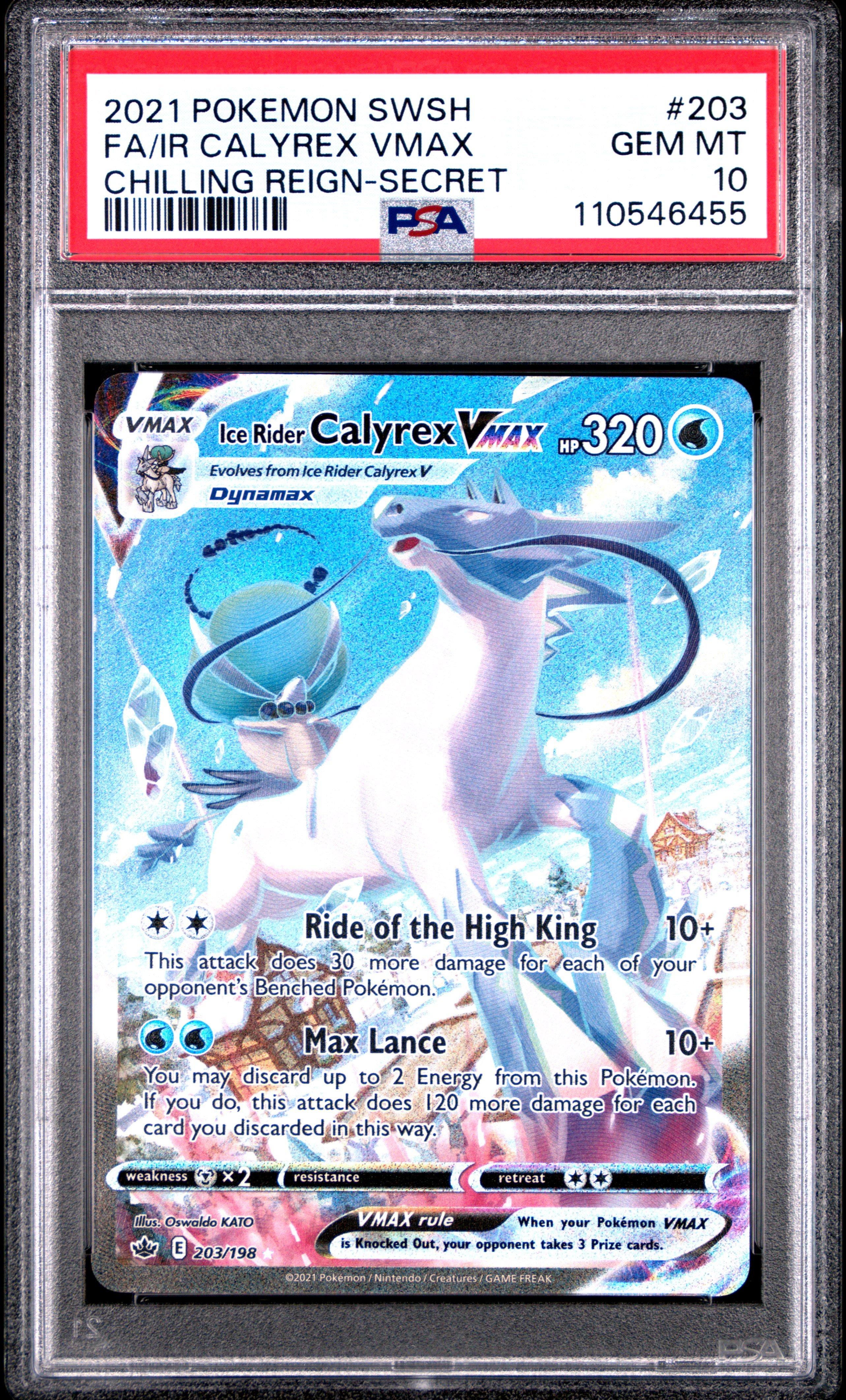 pokemon calyrex card Cards: Ice Rider VMAX League Battle Deck : Toys & Games Colorless Retreat Cost 2021 Pokemon SWSH Chilling Reign