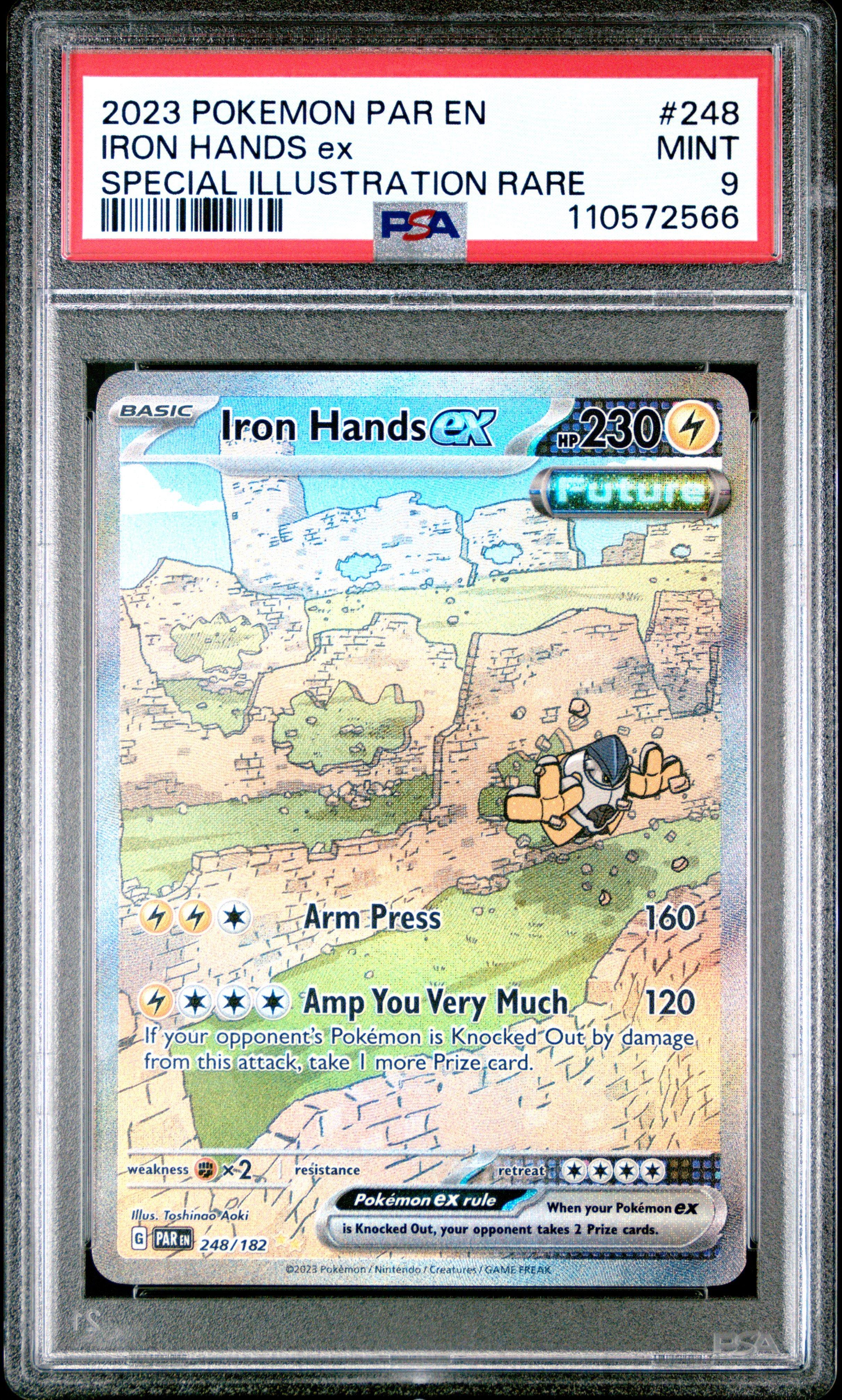 2023 Pokemon Par En-paradox Rift 248 Iron Hands Ex Special Illustration Rare PSA