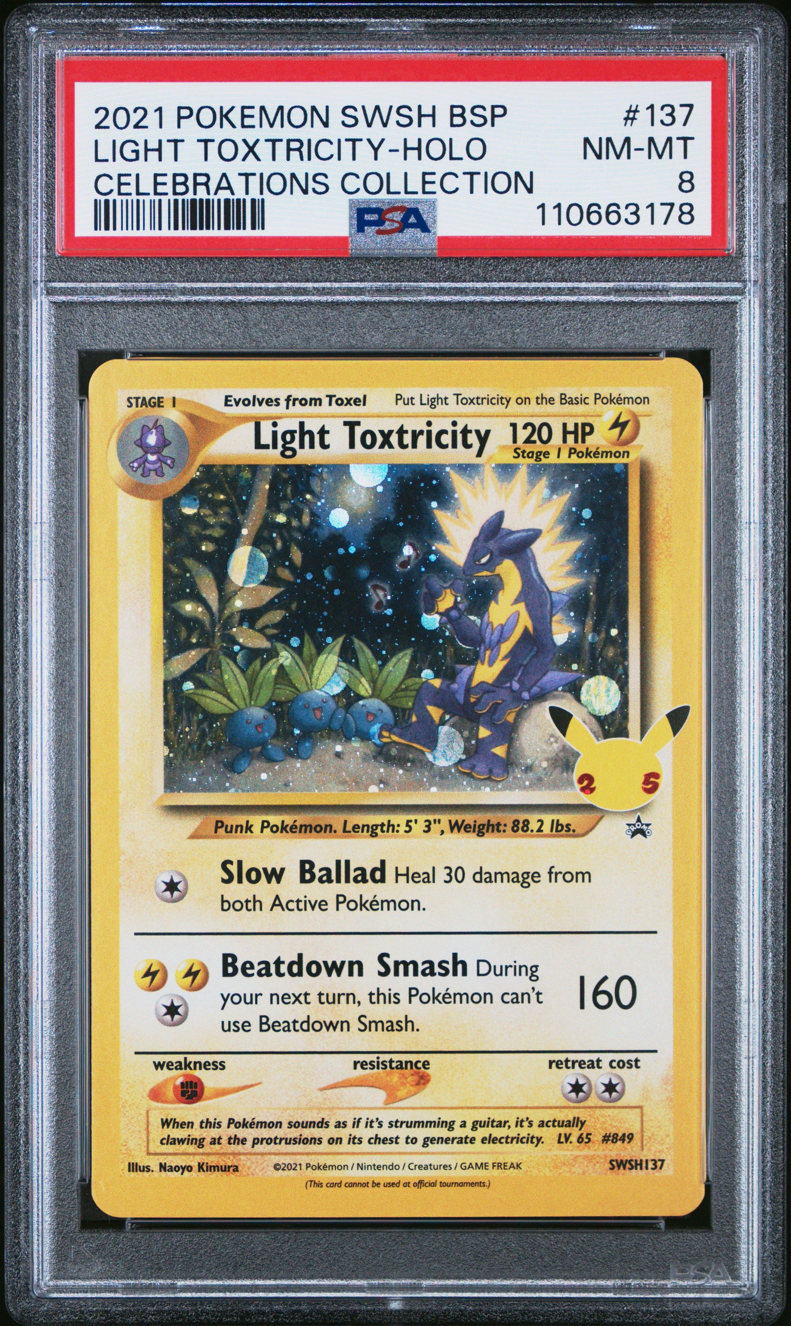 2021 Pokemon Swsh Black Star Promo 137 Light Toxtricity-holo
