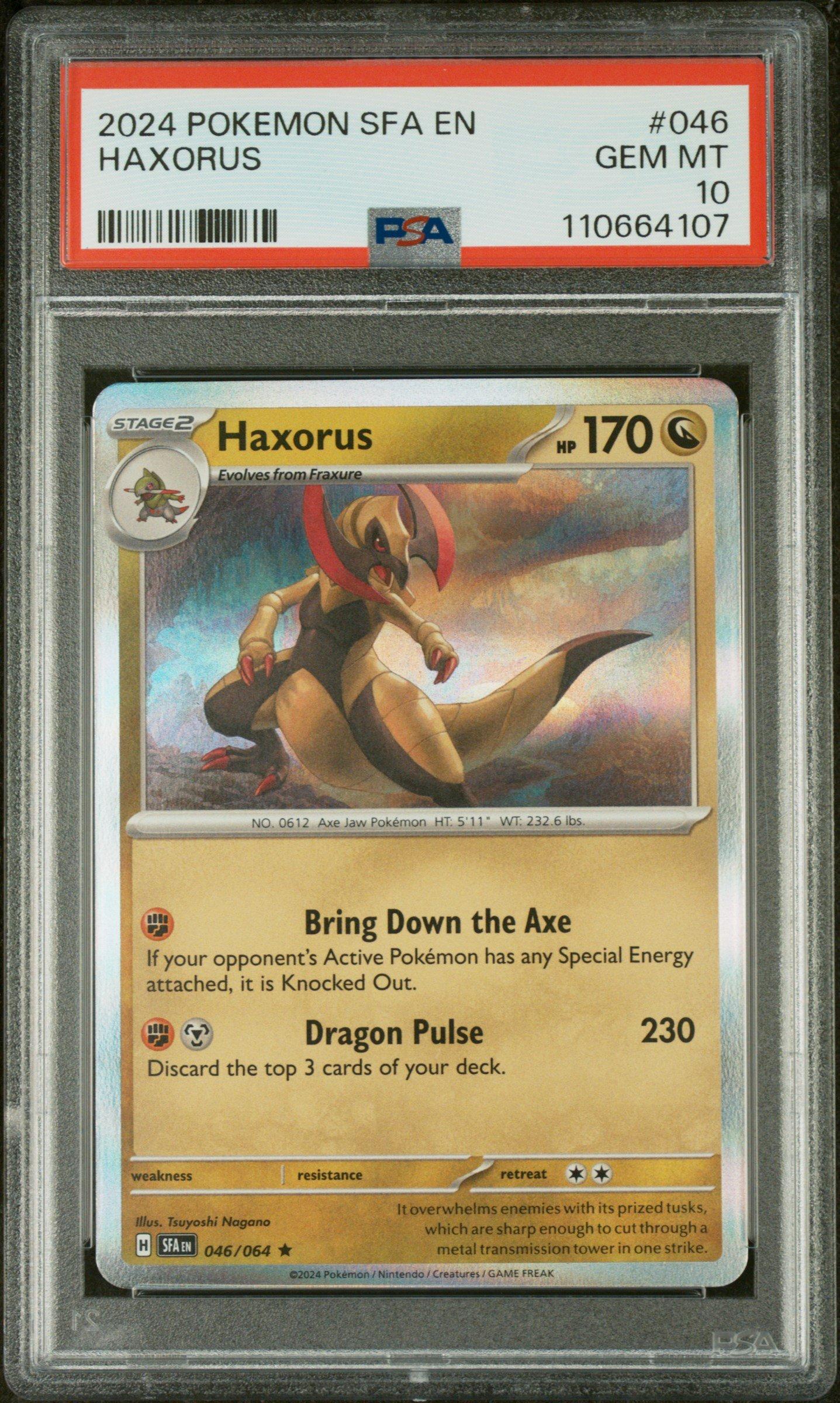 2024 Pokemon Sfa En-shrouded Fable 046 Haxorus PSA 10