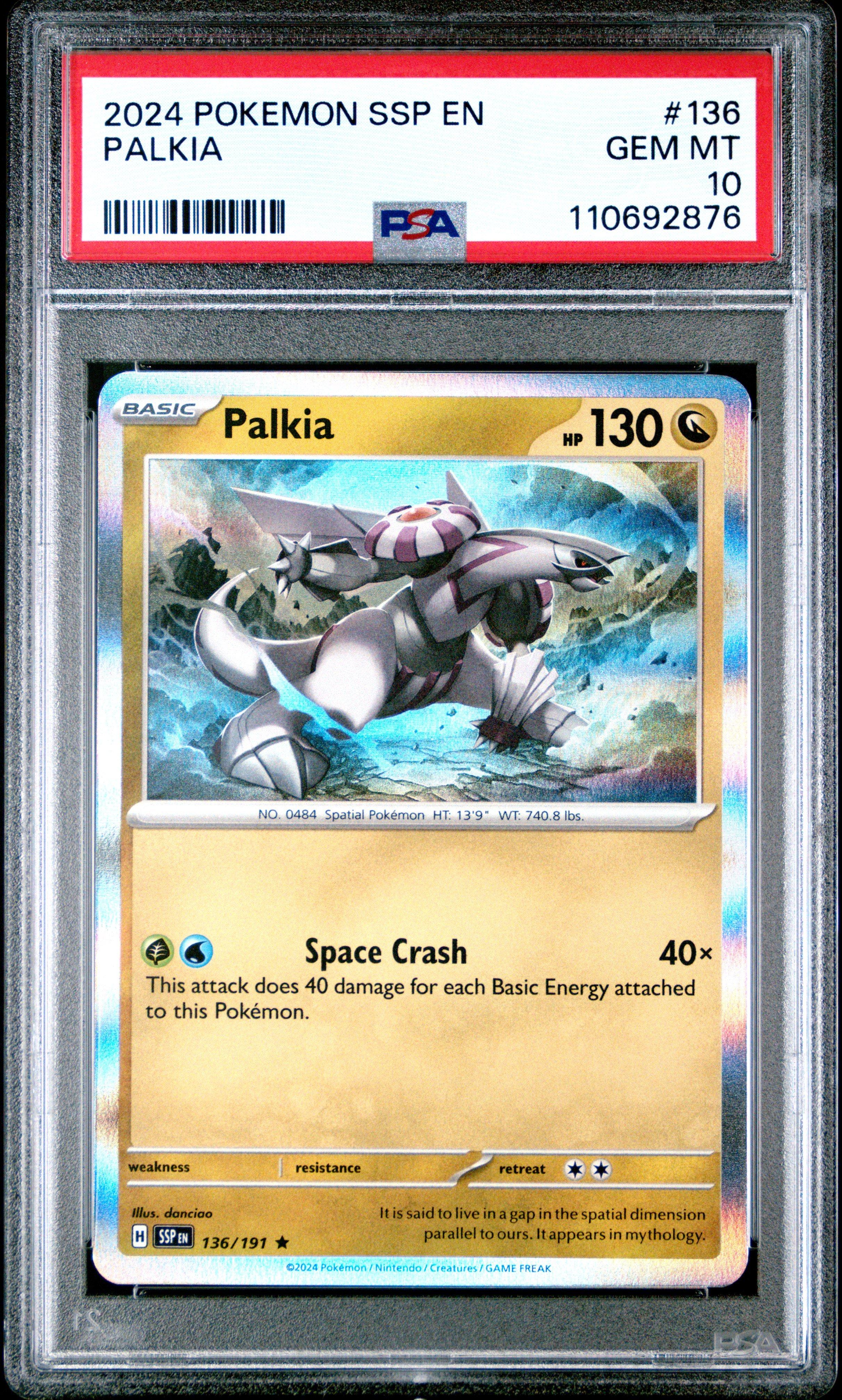 2024 Pokemon Ssp En-surging Sparks 136 Palkia PSA 10 Graded Card | GameStop