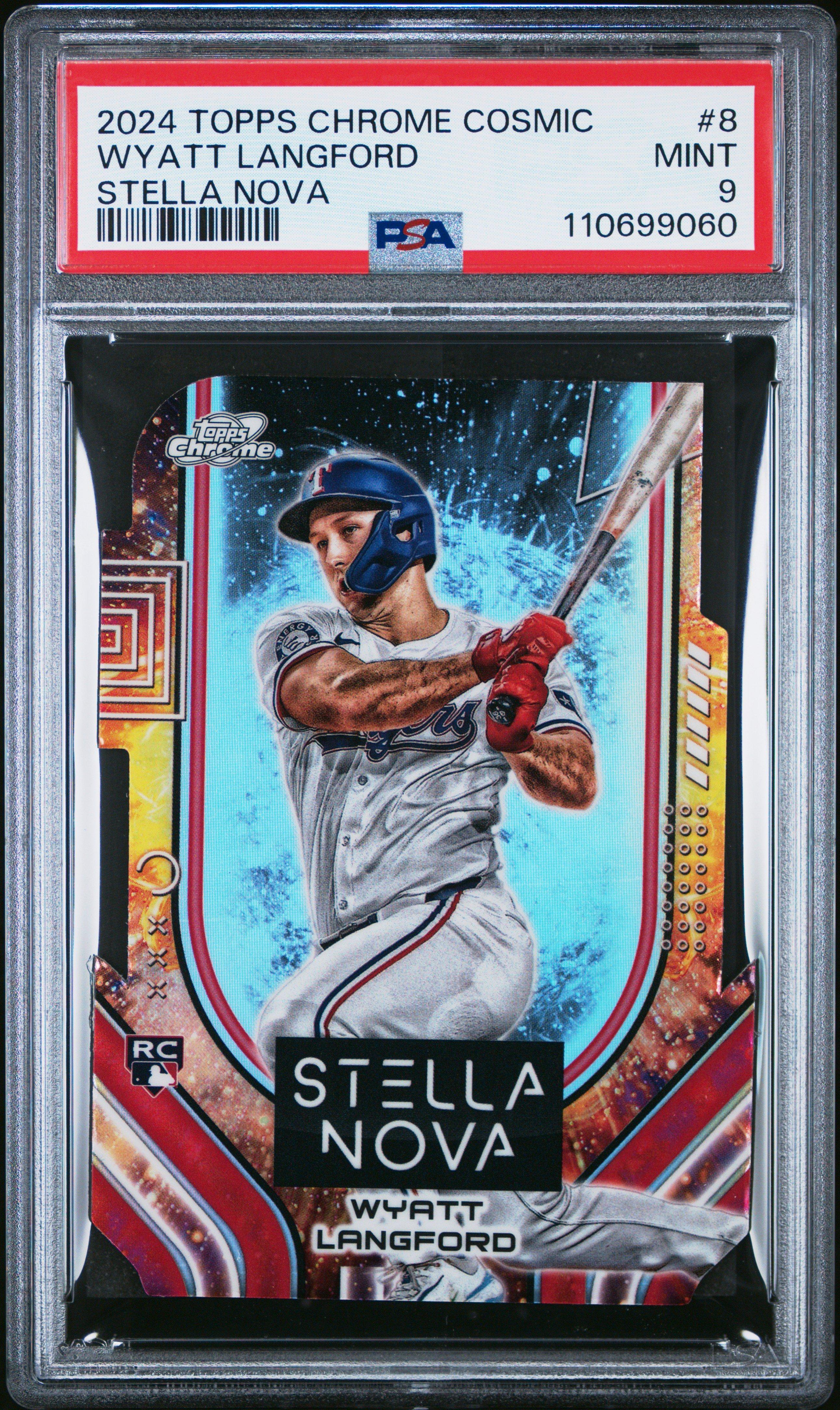 2024 Topps Chrome Cosmic Stella Nova 8 Wyatt Langford PSA 9