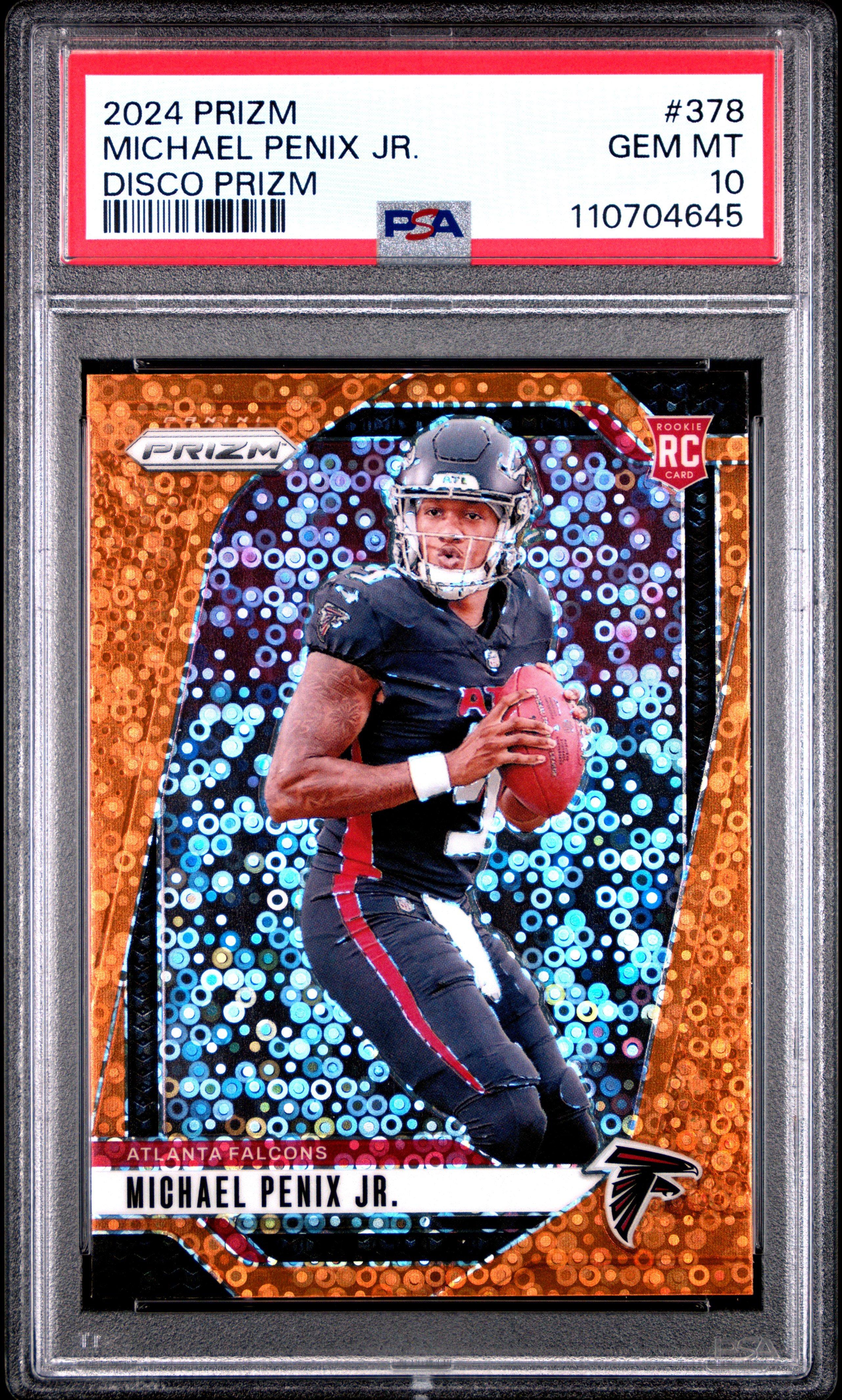2024 Panini Prizm 378 Michael Penix Jr. Disco Prizm PSA 10 Graded