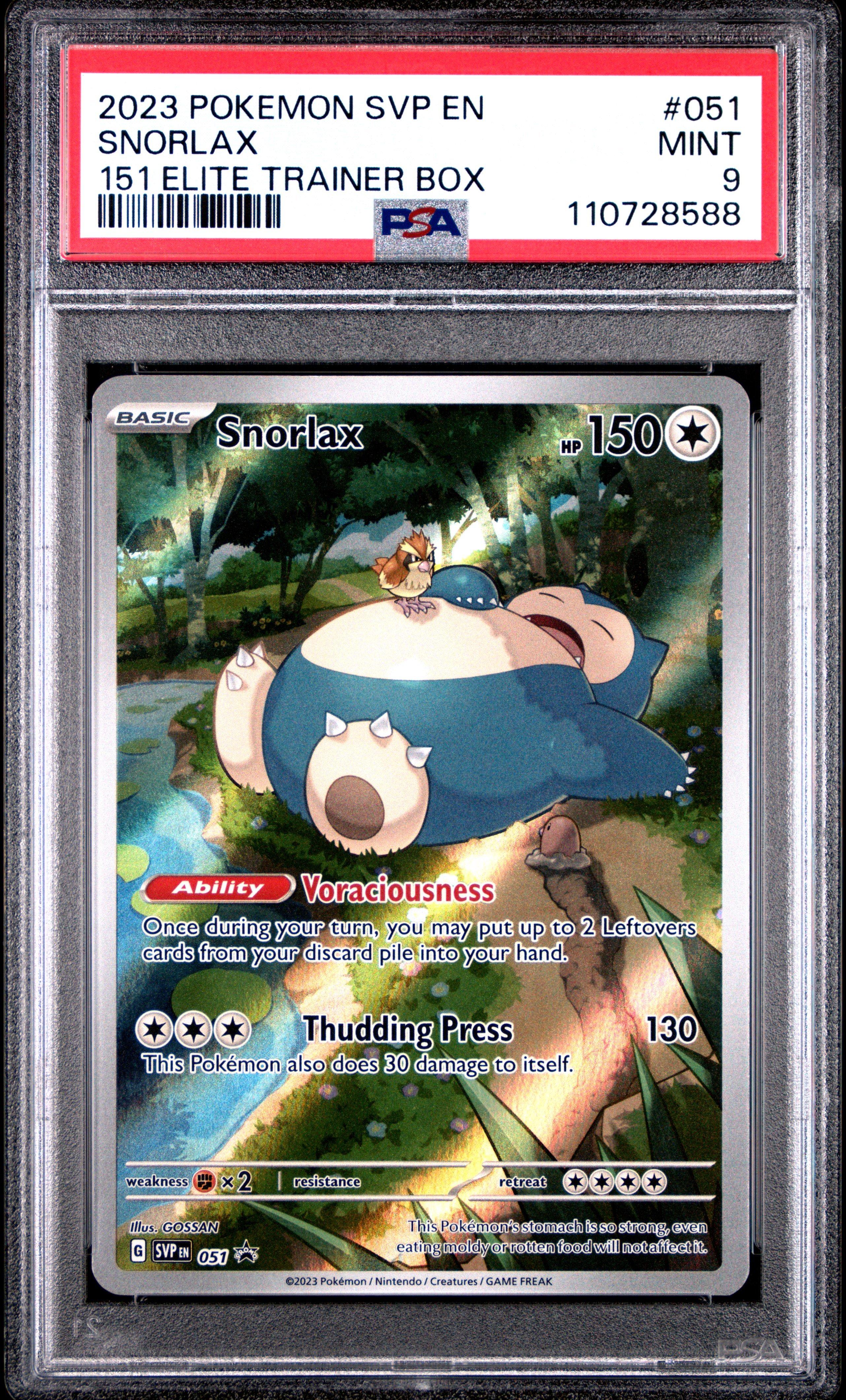 snorlax graded card VMAX 142 202 (Graded) Case Attack 1 Graded Snorlax card with sentimental