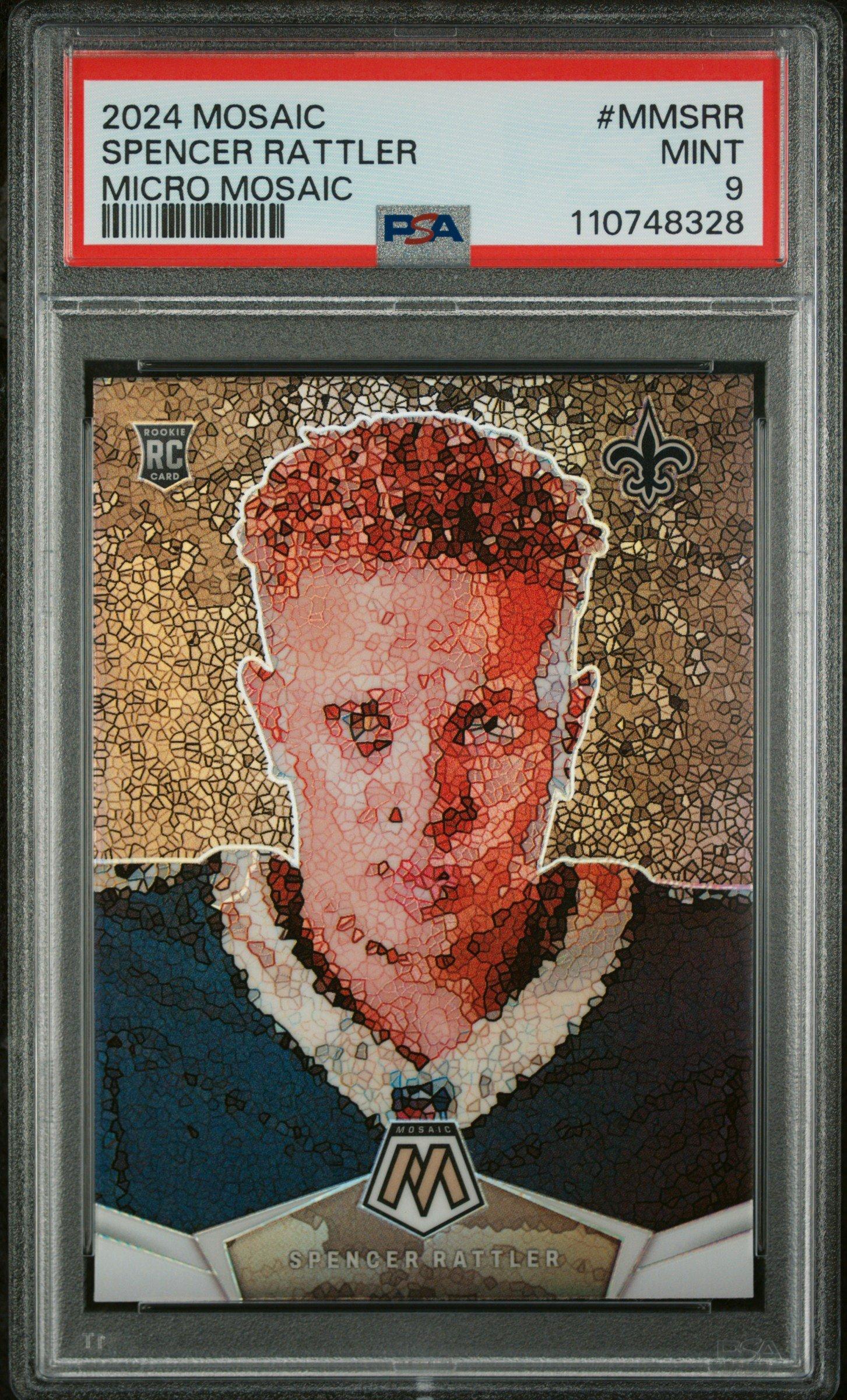 2024 Panini Mosaic Micro Mosaic Mmsrr Spencer Rattler PSA 9