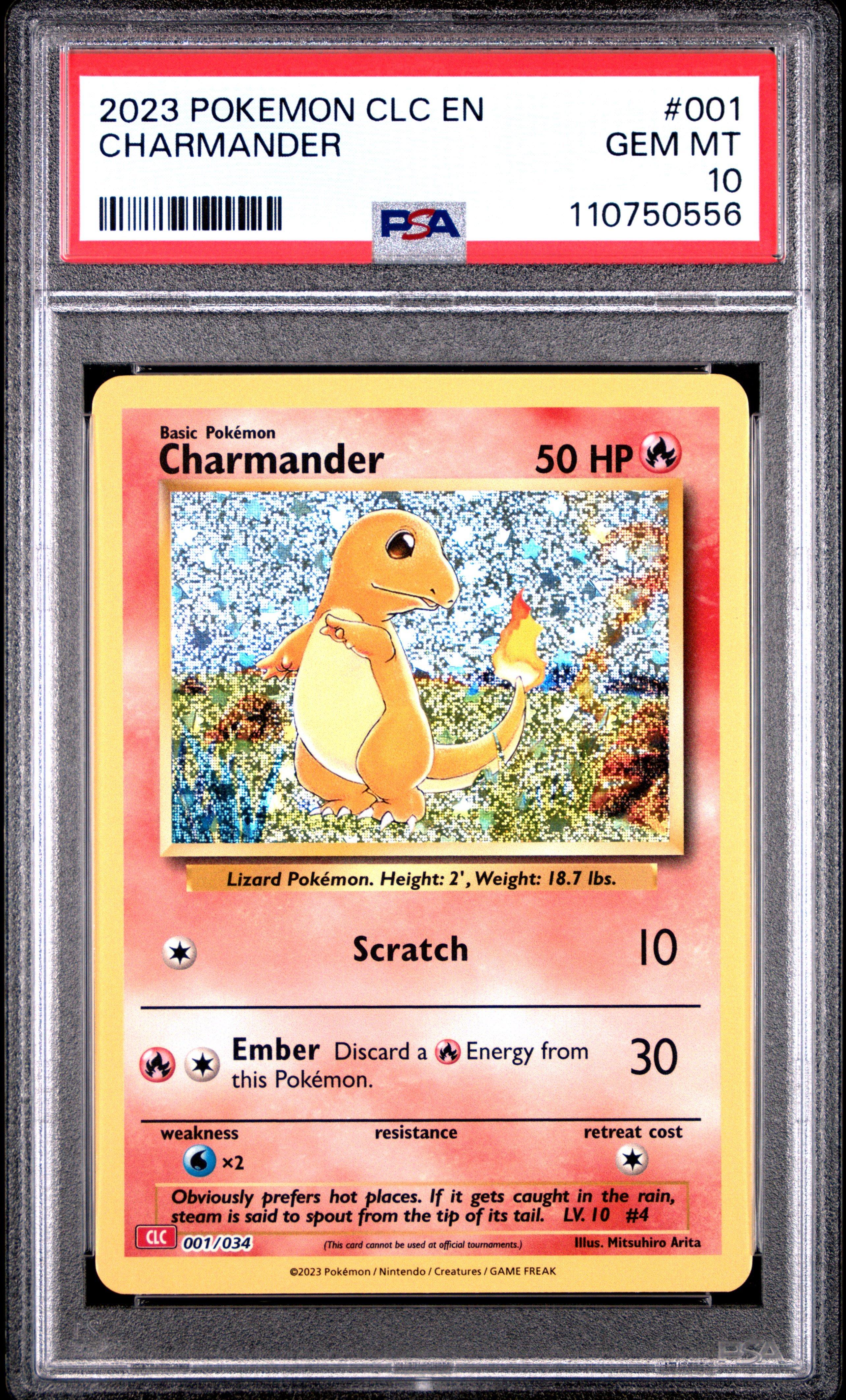 2023 Pokemon Clc-trading Card Game Classic Charizard & Ho-oh Ex Deck 001  Charmander PSA 10