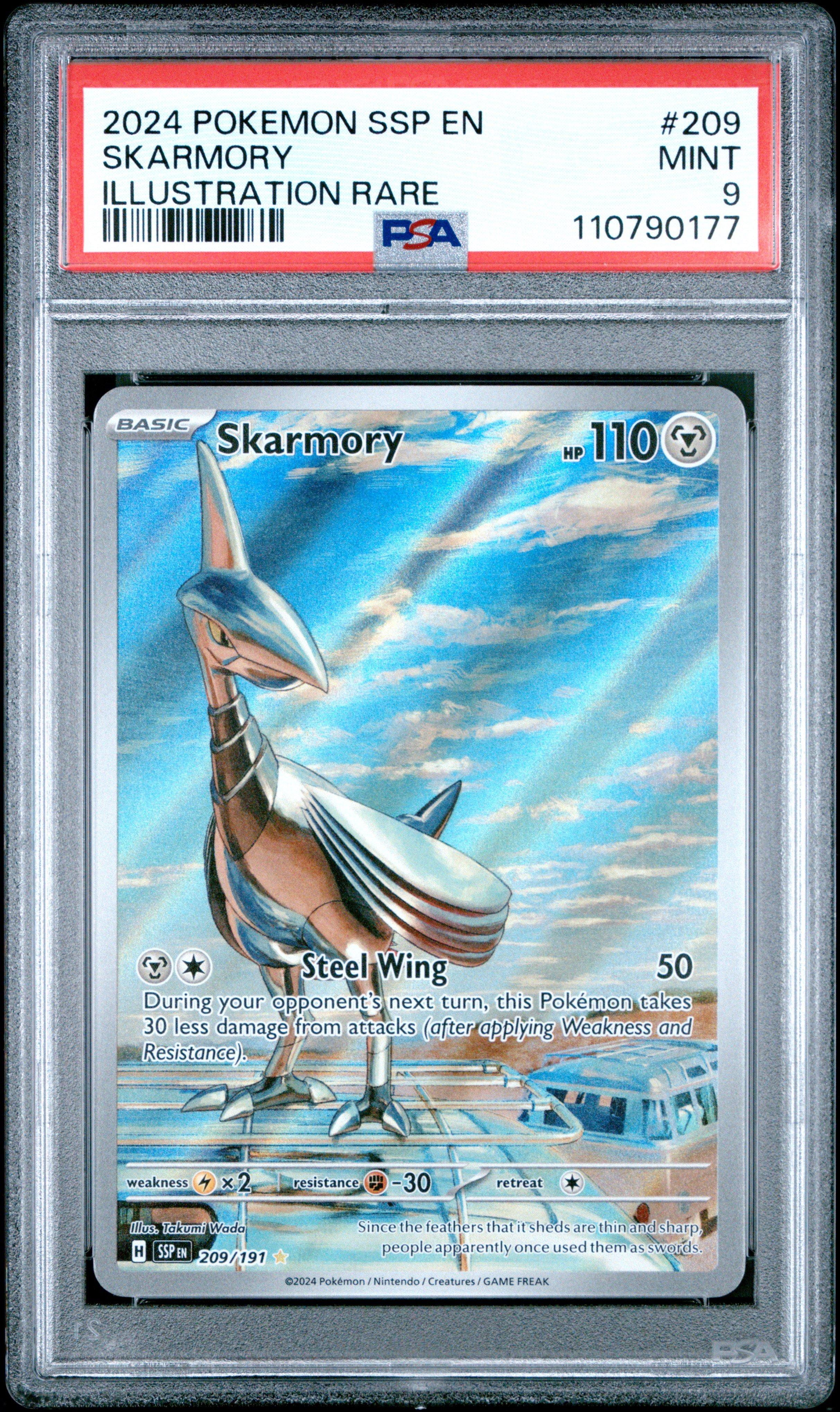 2024 Pokemon Ssp En-surging Sparks 209 Skarmory Illustration Rare