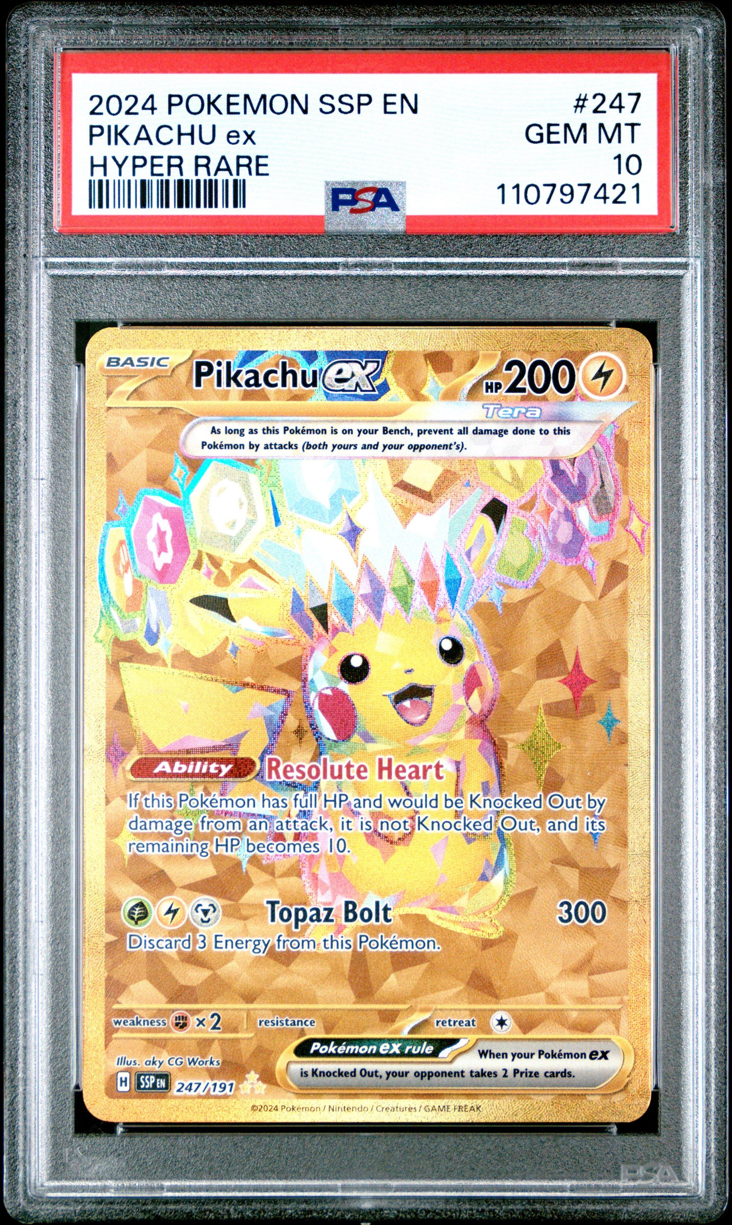 pikachu ex pokemon card value - 028/131  Prismatic Evolutions  Double Rare  Foil If tails Pikachu EX - XY124 XY124