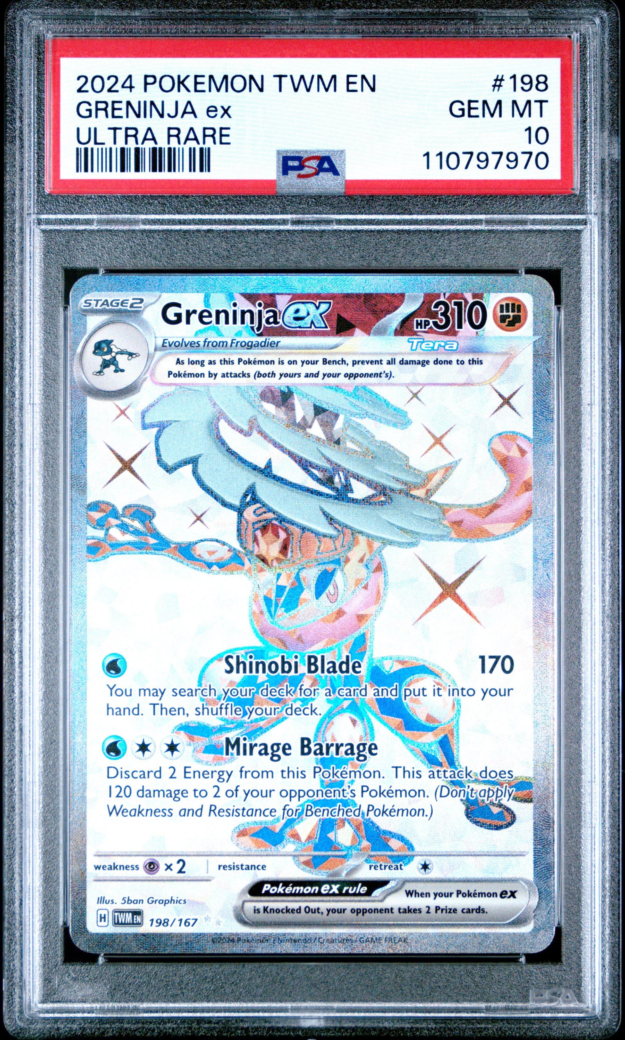 2024 Pokemon Twm En-twilight Masquerade 198 Greninja Ex Ultra Rare