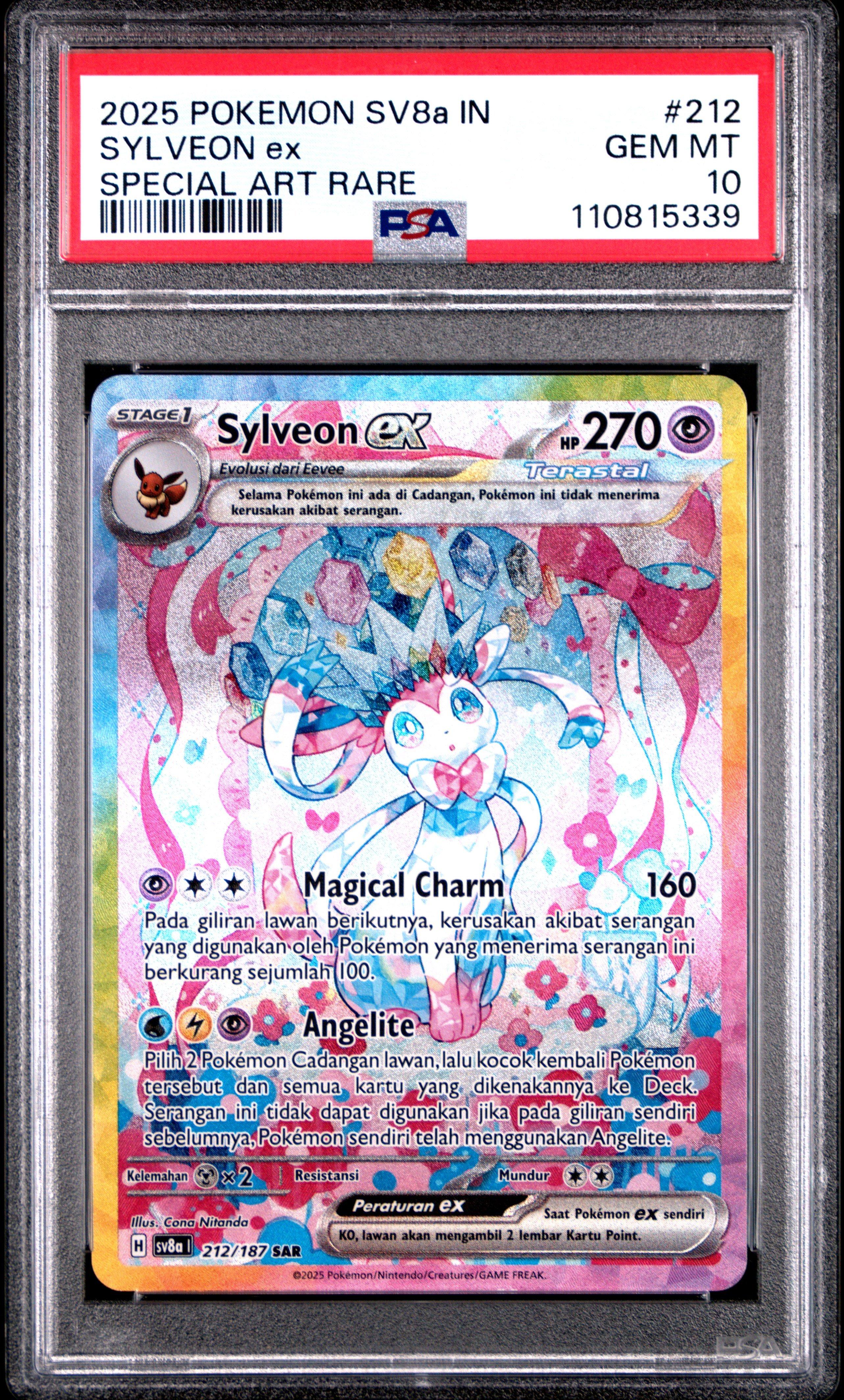 2025 Pokemon Indonesian Sv8a I-terastal Fest Ex 212 Sylveon Ex