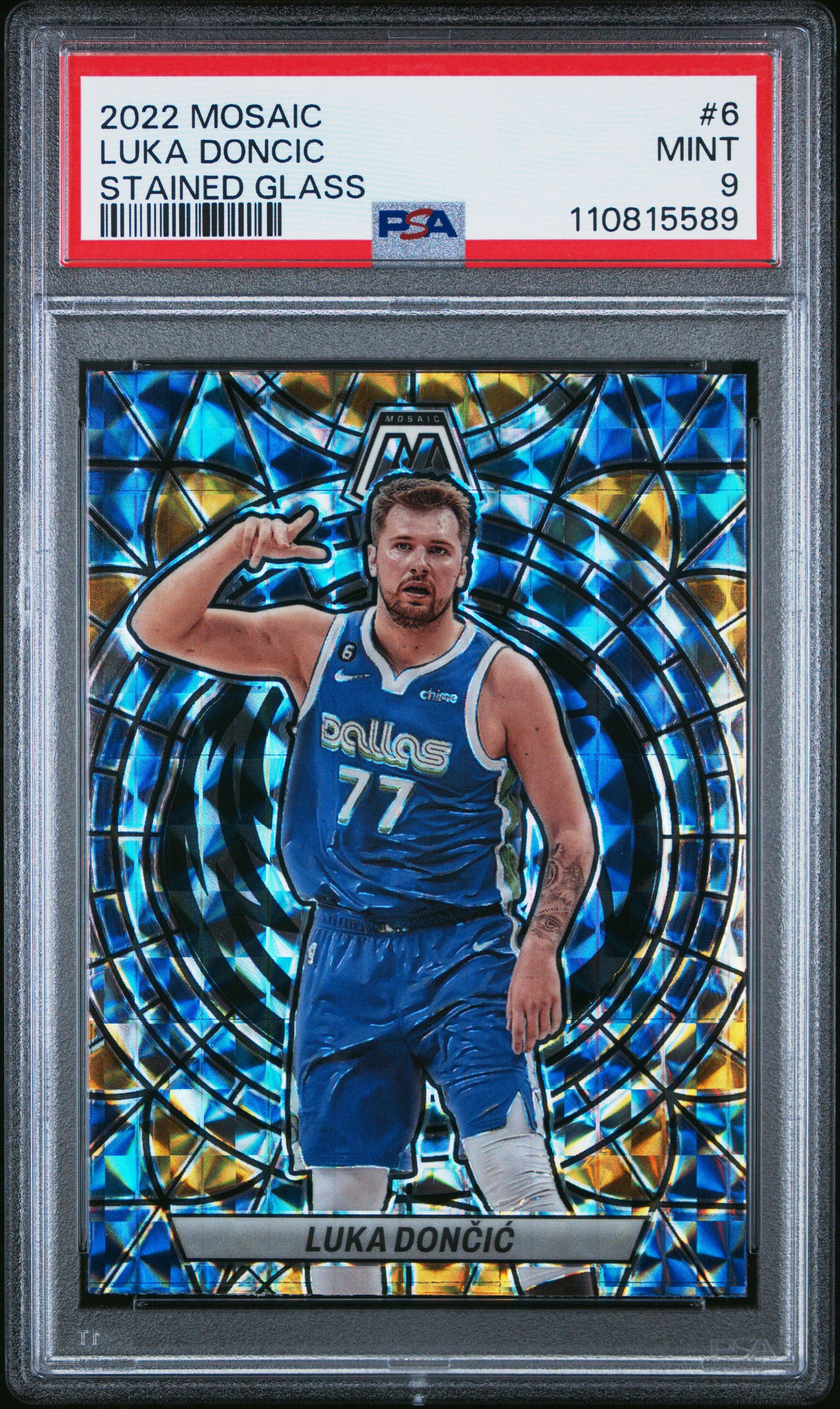 超レア 48枚限定 PSA9 Panini Luka Doncic BGS シリ 2022 Panini Mosaic Stained Glass 6 Luka Doncic PSA 9 Graded Card
