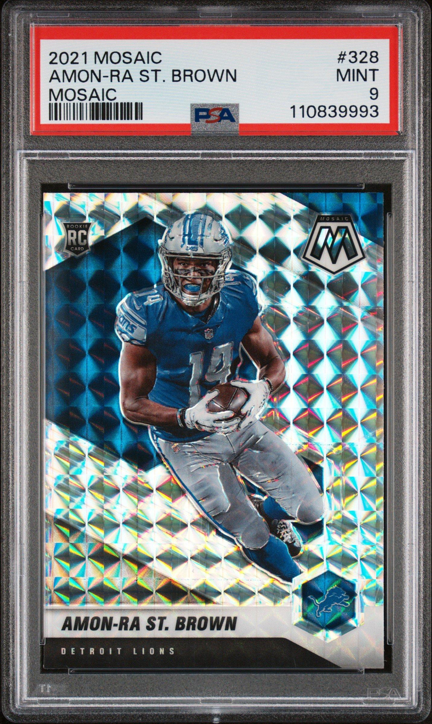 2021 Panini Mosaic 328 Amon-ra St. Brown Mosaic PSA