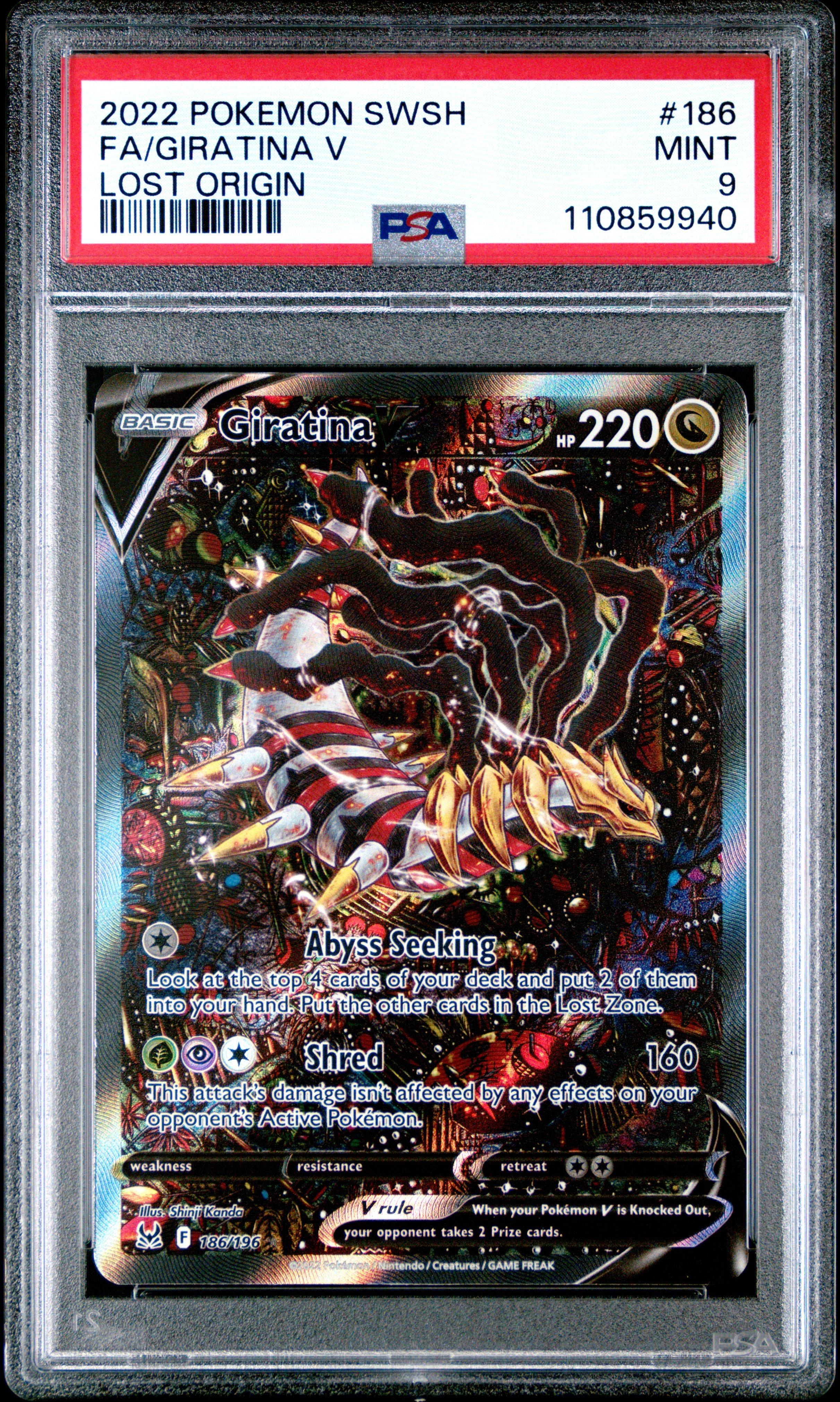 2022 Pokemon Sword & Shield Lost Origin 186 Full Art/giratina V
