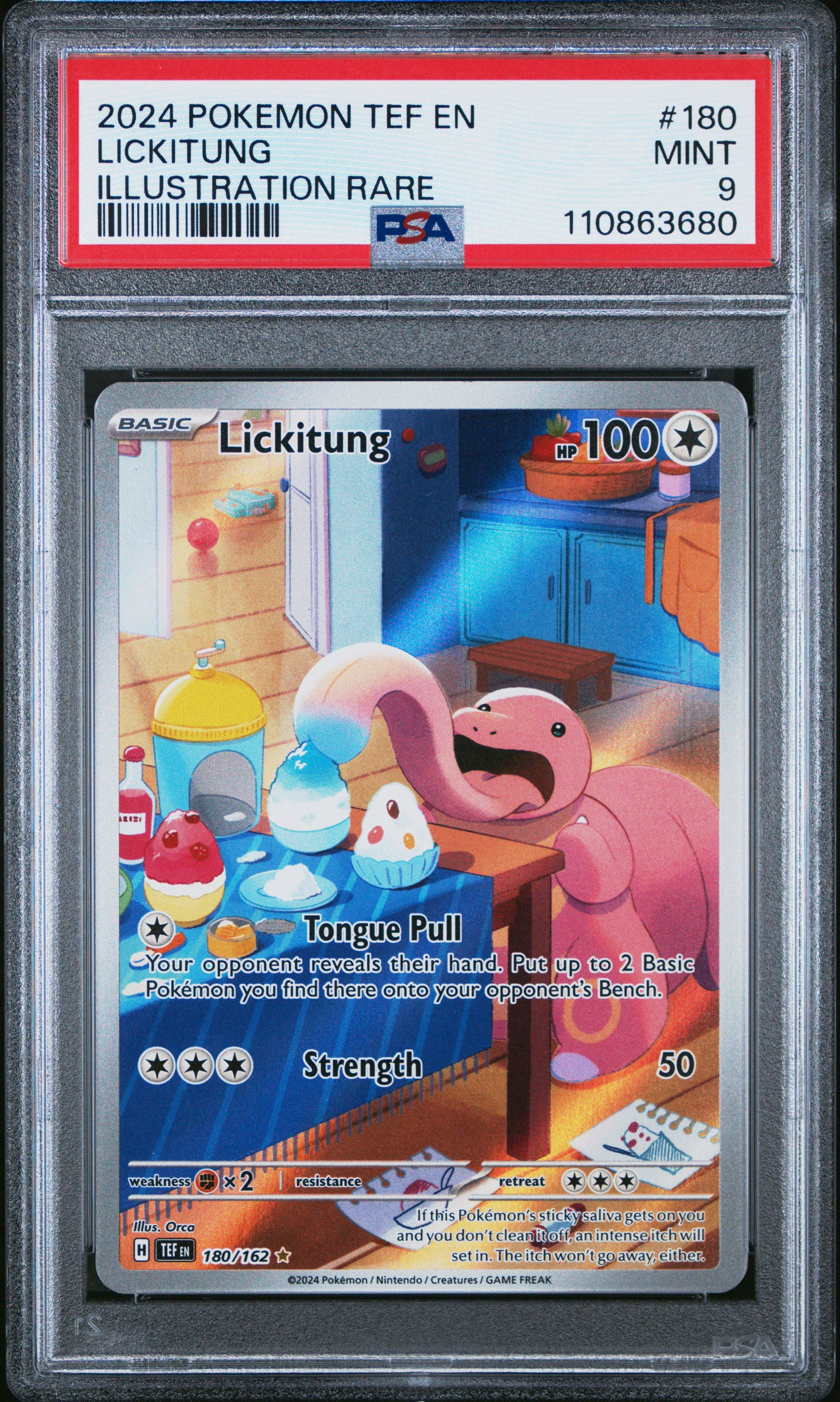 2024 Pokemon Tef En-temporal Forces 180 Lickitung Illustration