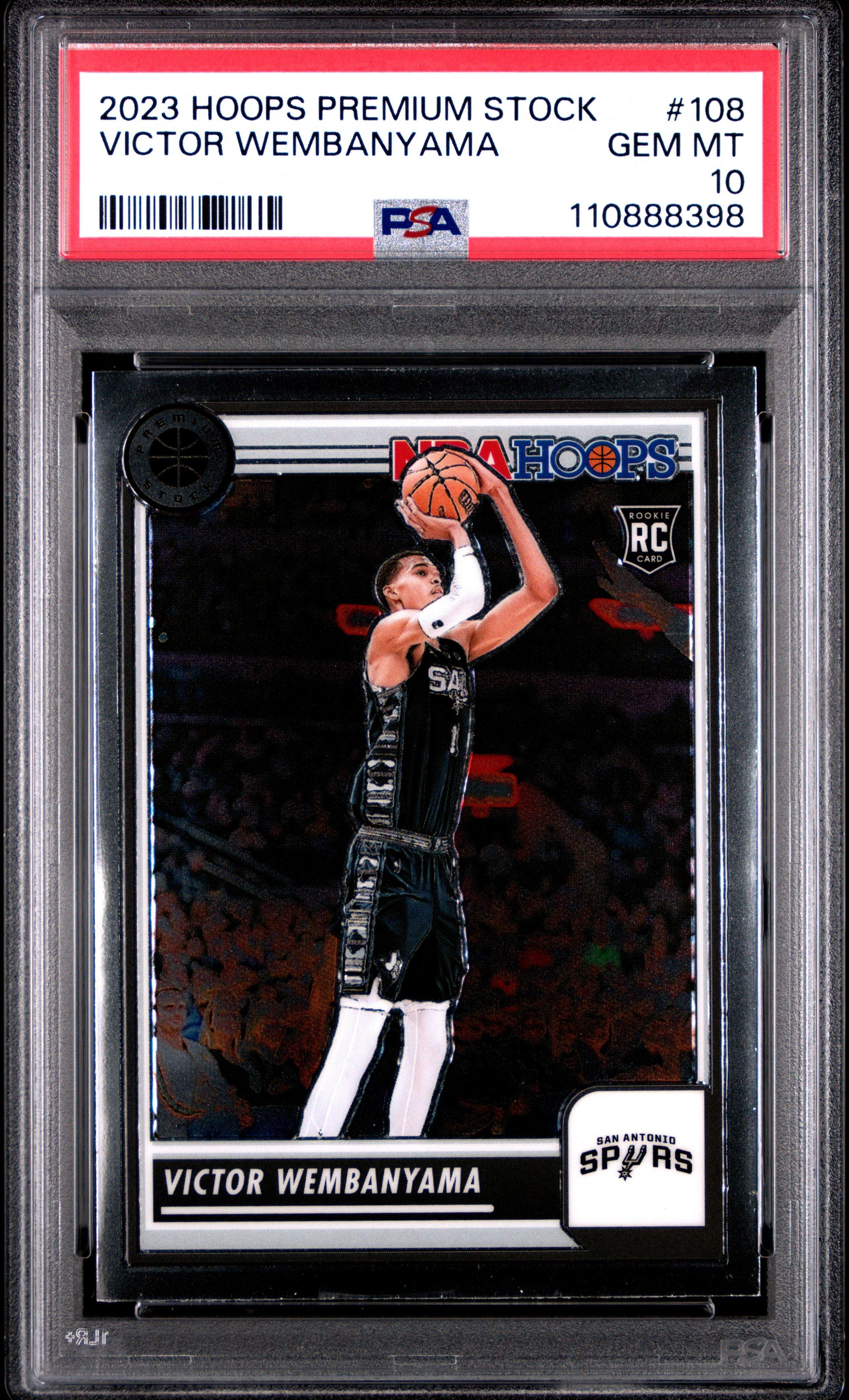 2023 Panini Hoops Premium Stock 108 Victor Wembanyama PSA 10