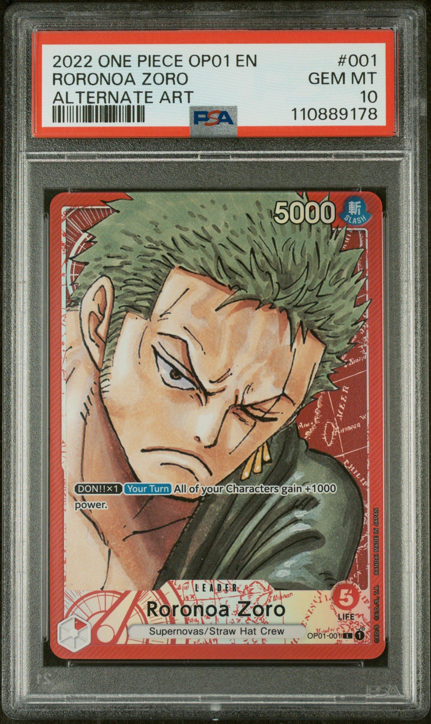 2022 One Piece Op01-romance Dawn 001 Roronoa Zoro Alternate Art