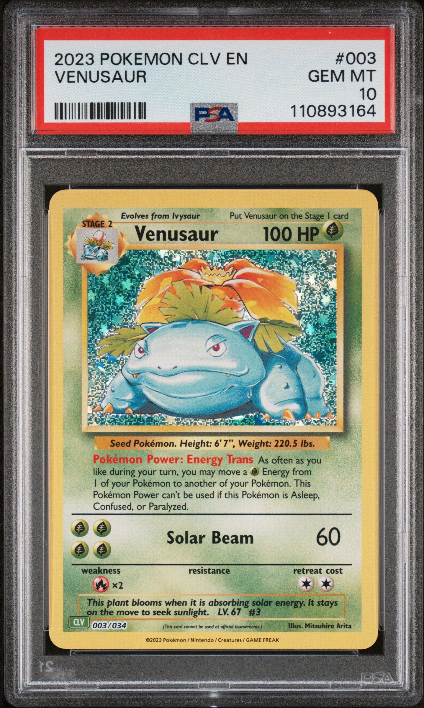 2023 Pokemon Clv-trading Card Game Classic Venusaur & Lugia Ex Deck 003 Venusaur PSA