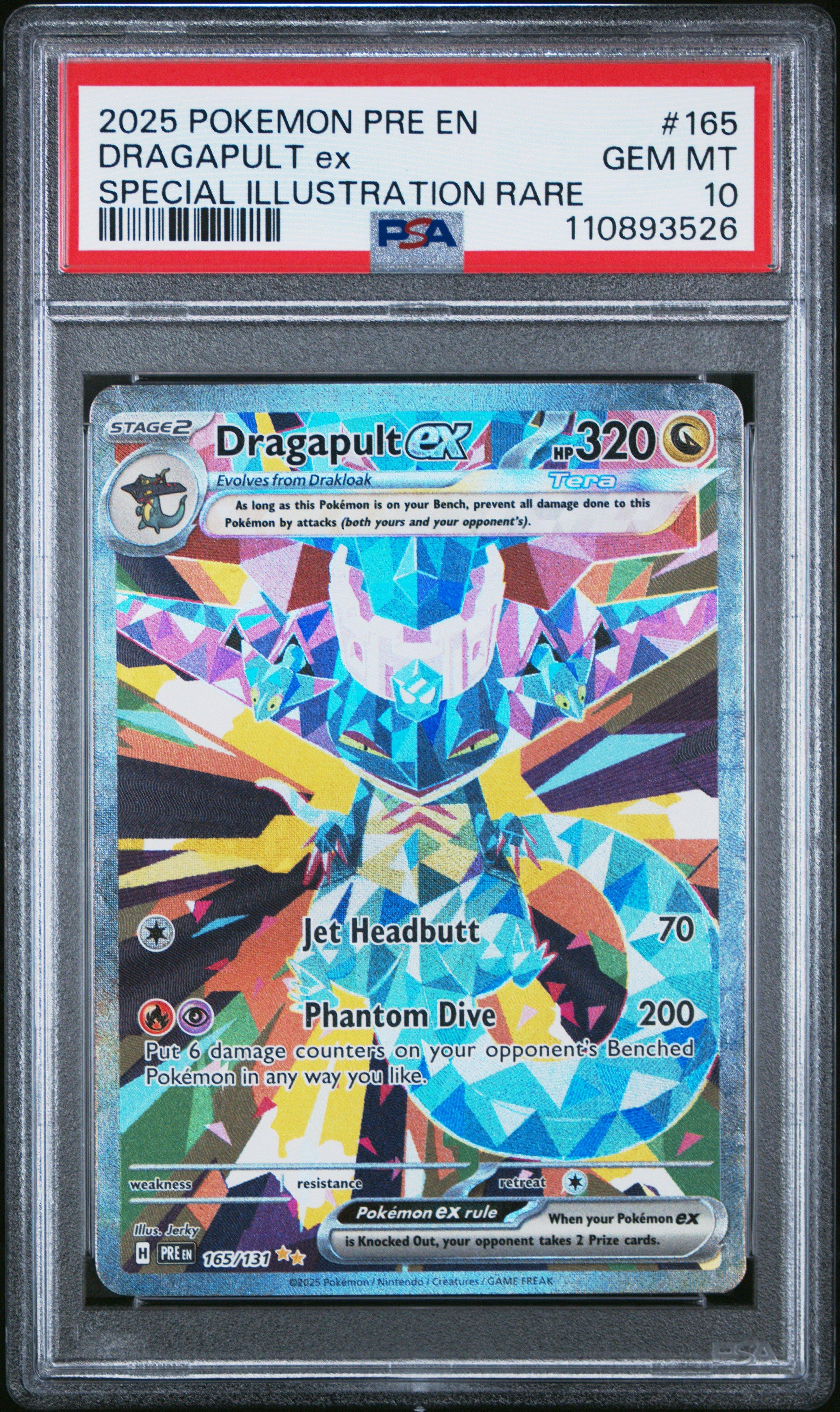 2025 Pokemon Pre En-prismatic Evolutions 165 Dragapult Ex Special