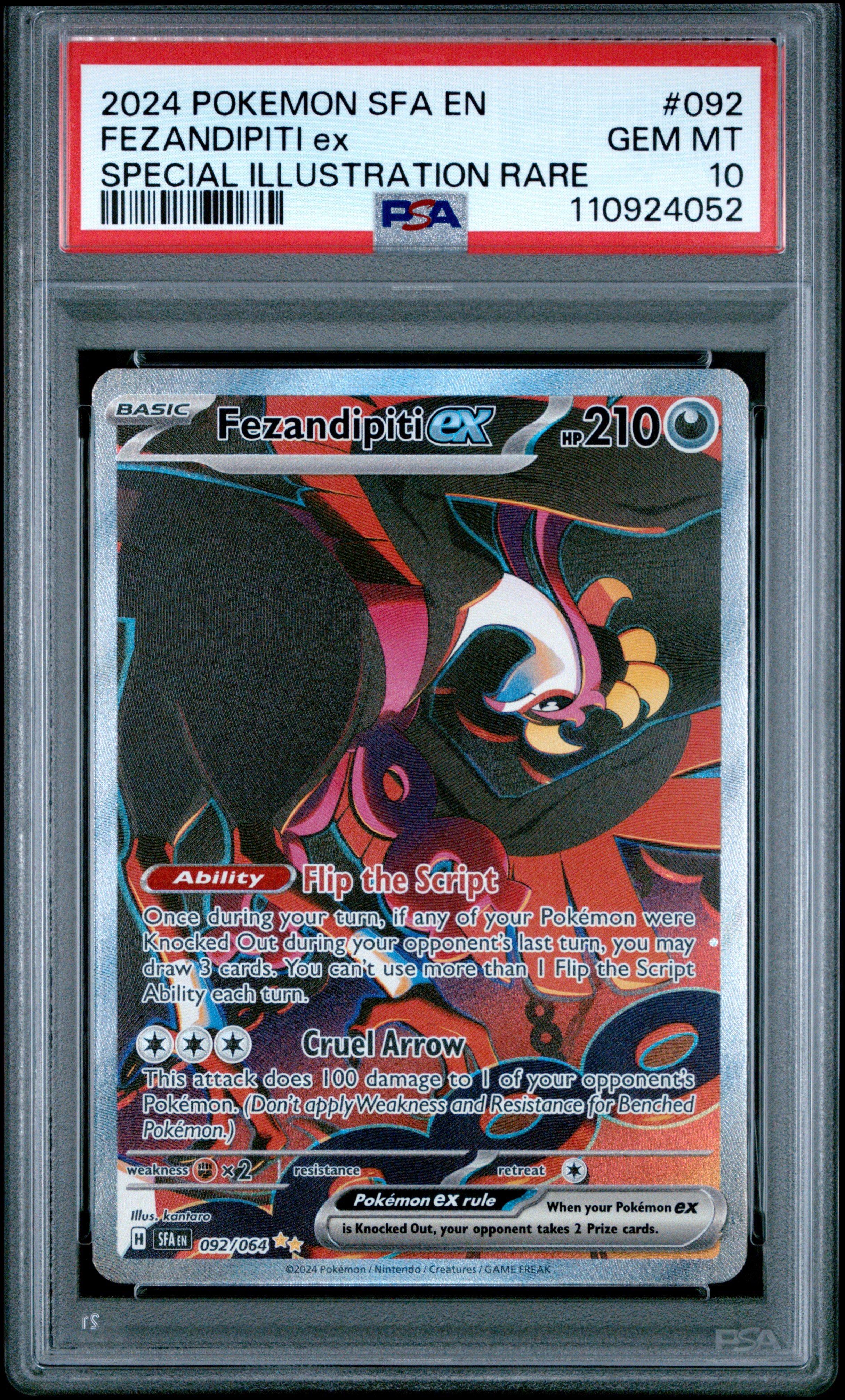 2024 Pokemon Sfa En-shrouded Fable 092 Fezandipiti Ex Special