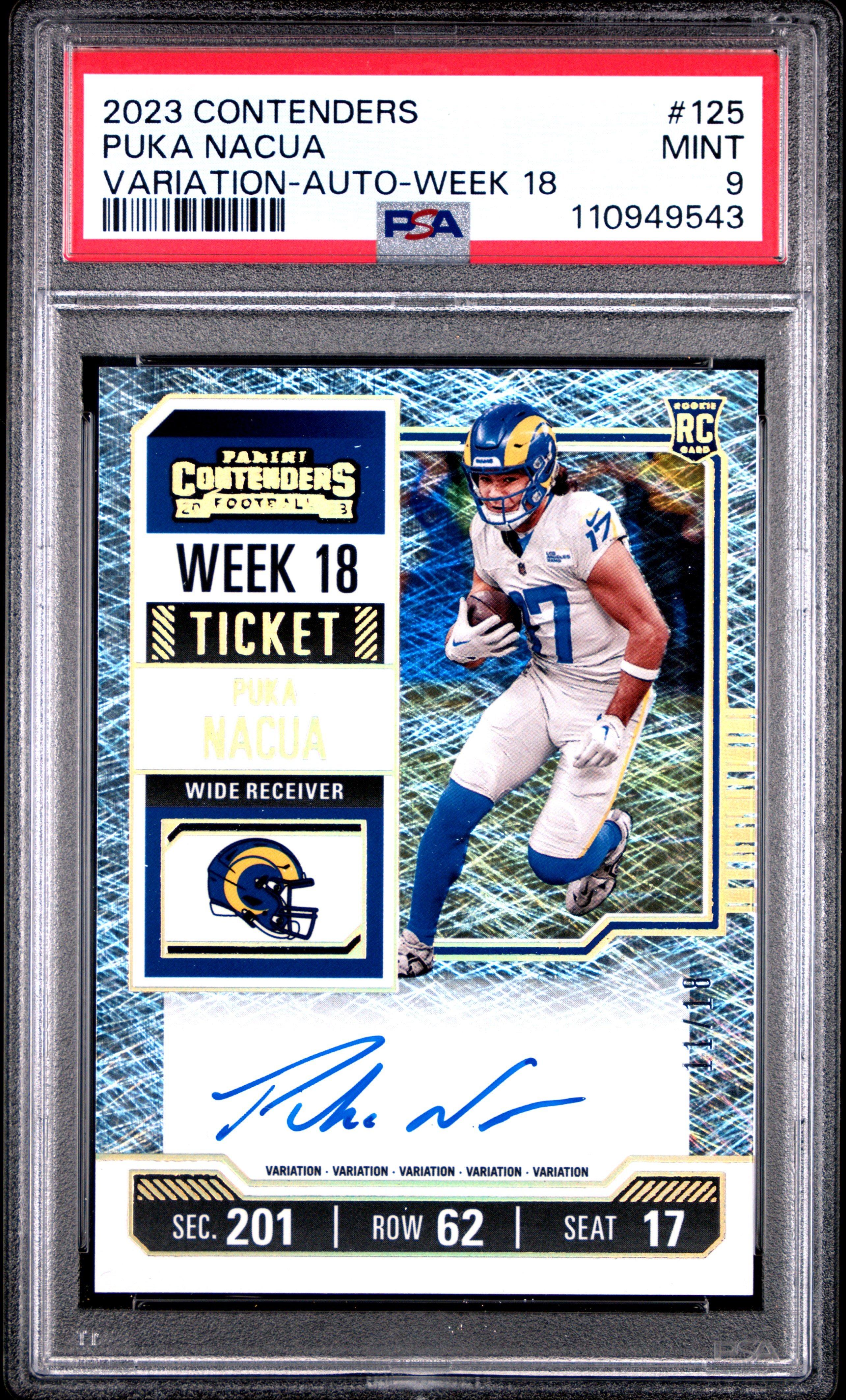 2023 Panini Contenders 125 Puka Nacua Variation-autograph-week 18