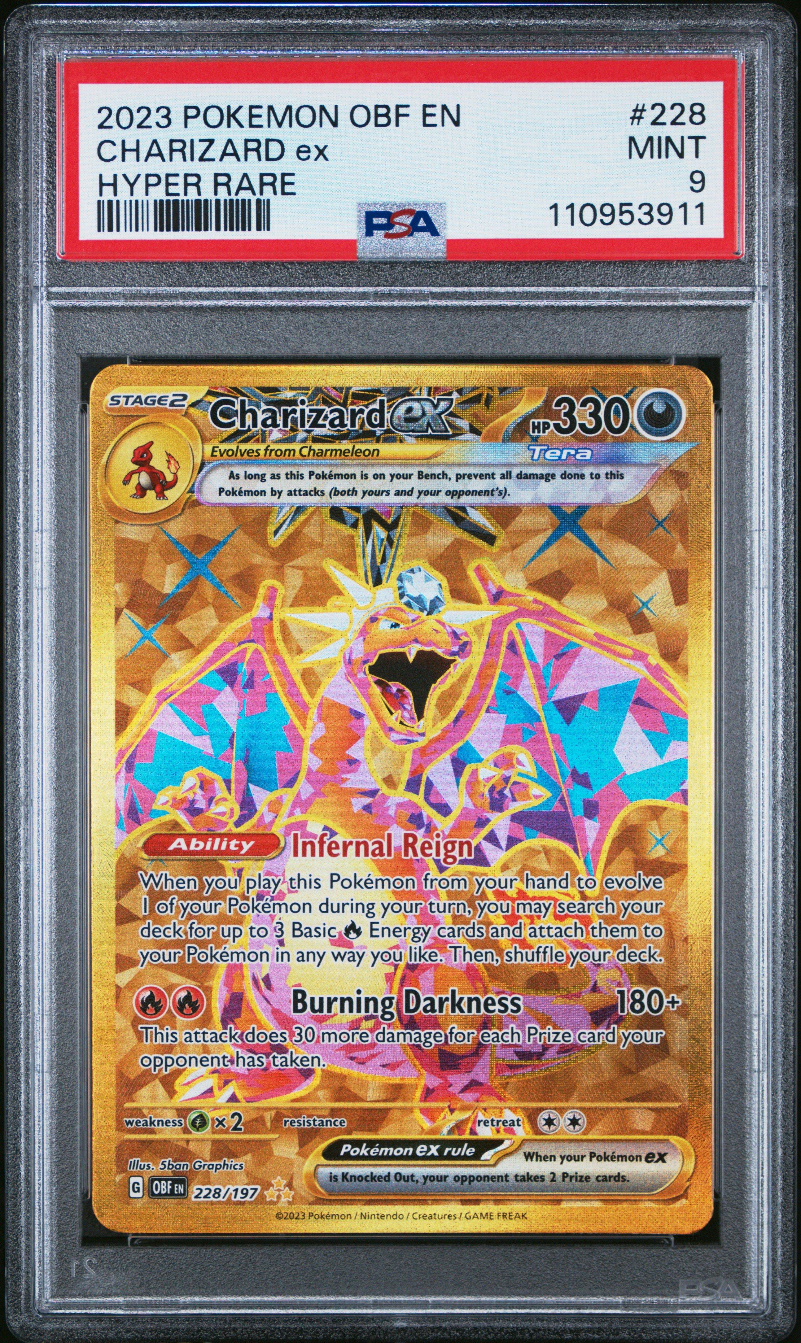 2023 Pokemon Obf En-obsidian Flames 228 Charizard Ex Hyper