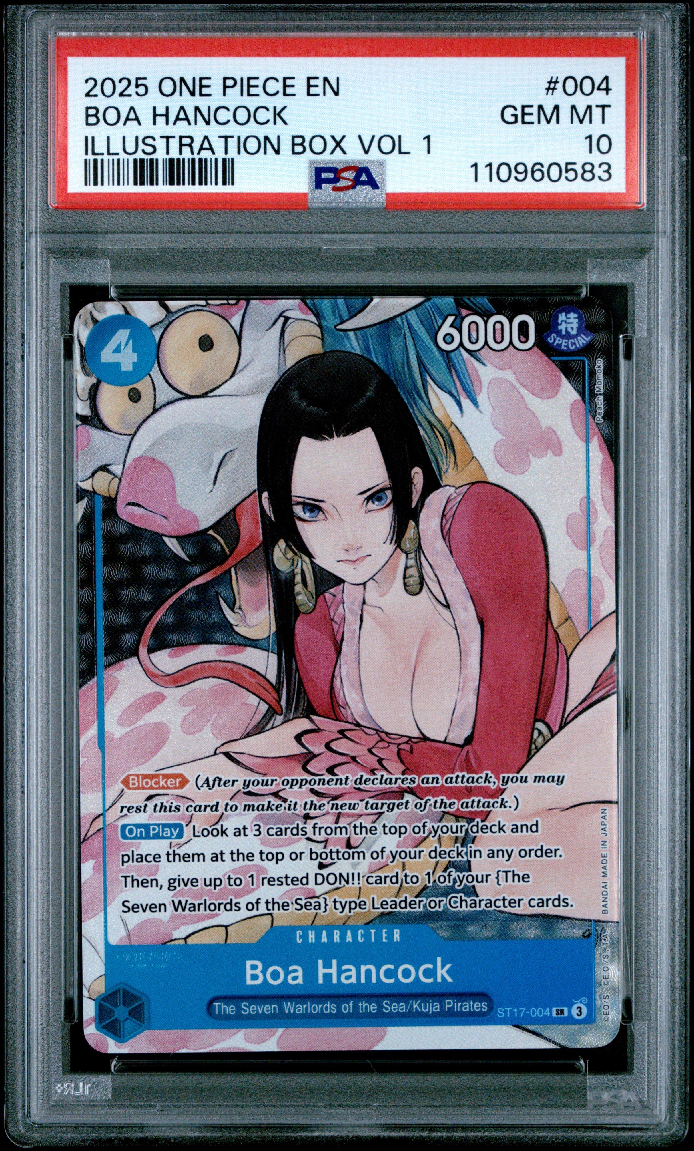 2025 One Piece Promos 004 Boa Hancock Illustration Box Vol.1 PSA 10