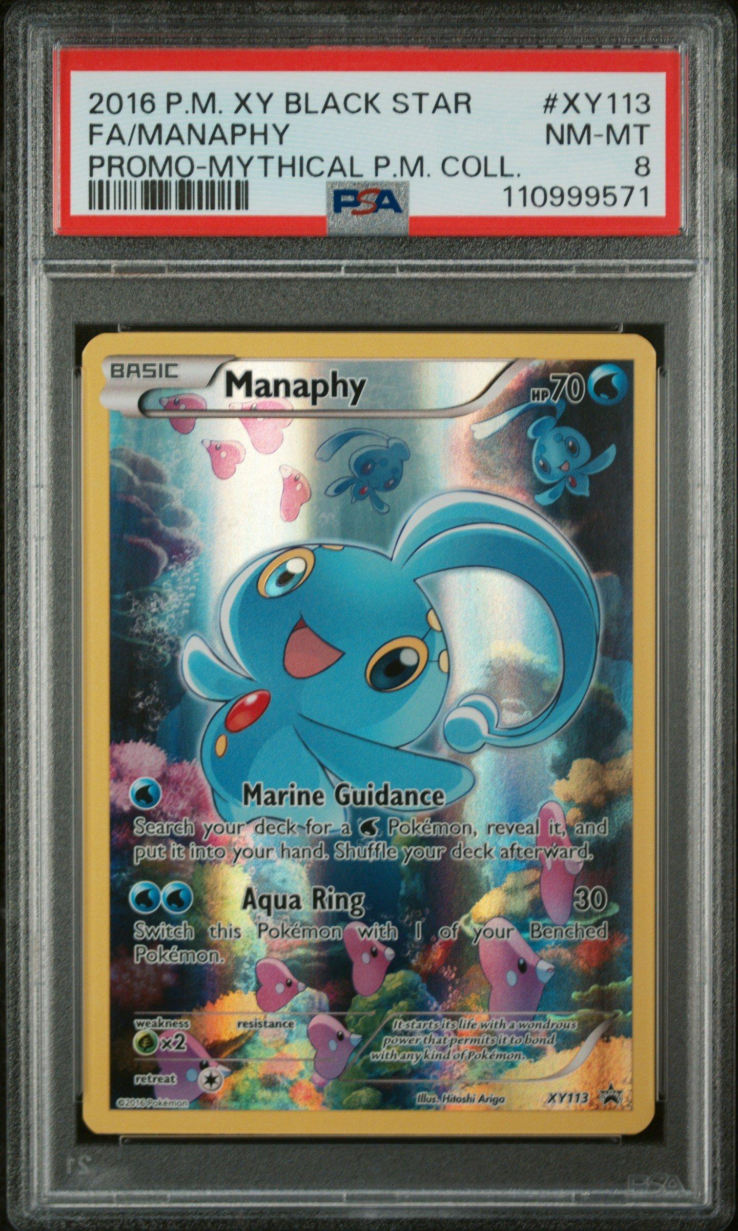 2016 Pokemon Xy Black Star Promo Xy113 Full Art/manaphy Mythical