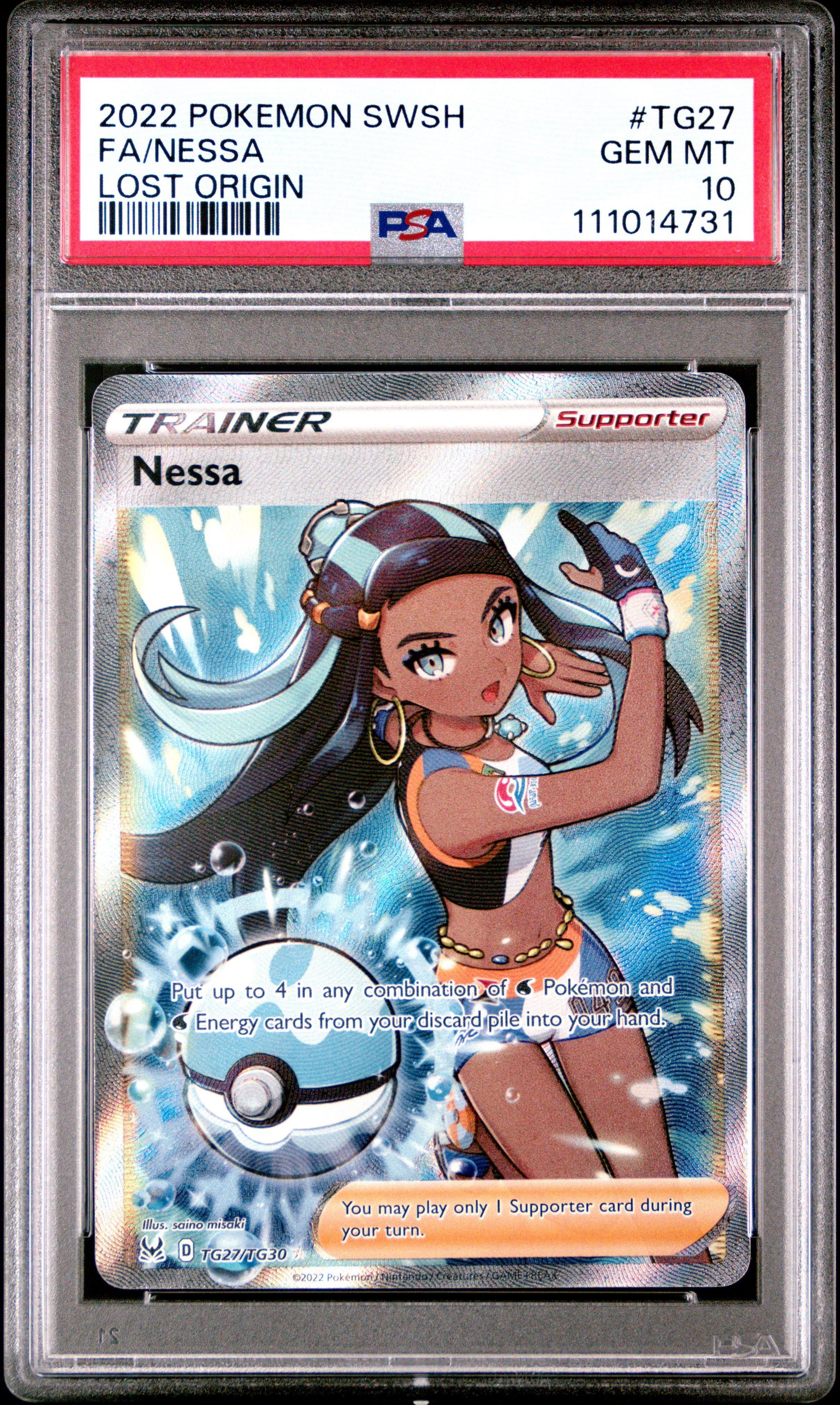 2022 Pokemon Sword & Shield Lost Origin Tg27 Full Art/nessa PSA 10 Graded  Card | GameStop