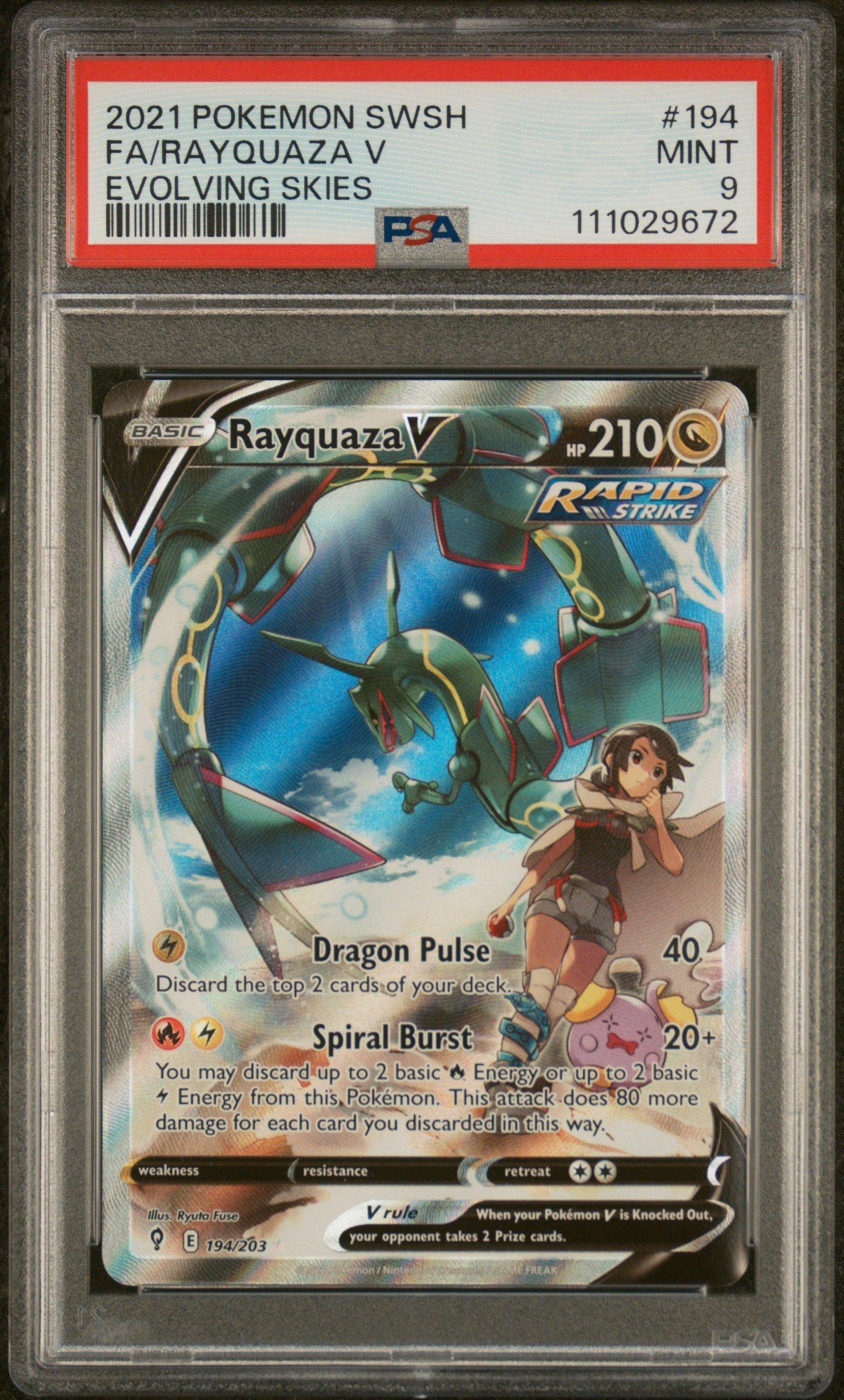 2021 Pokemon Sword & Shield Evolving Skies 194 Full Art/rayquaza V