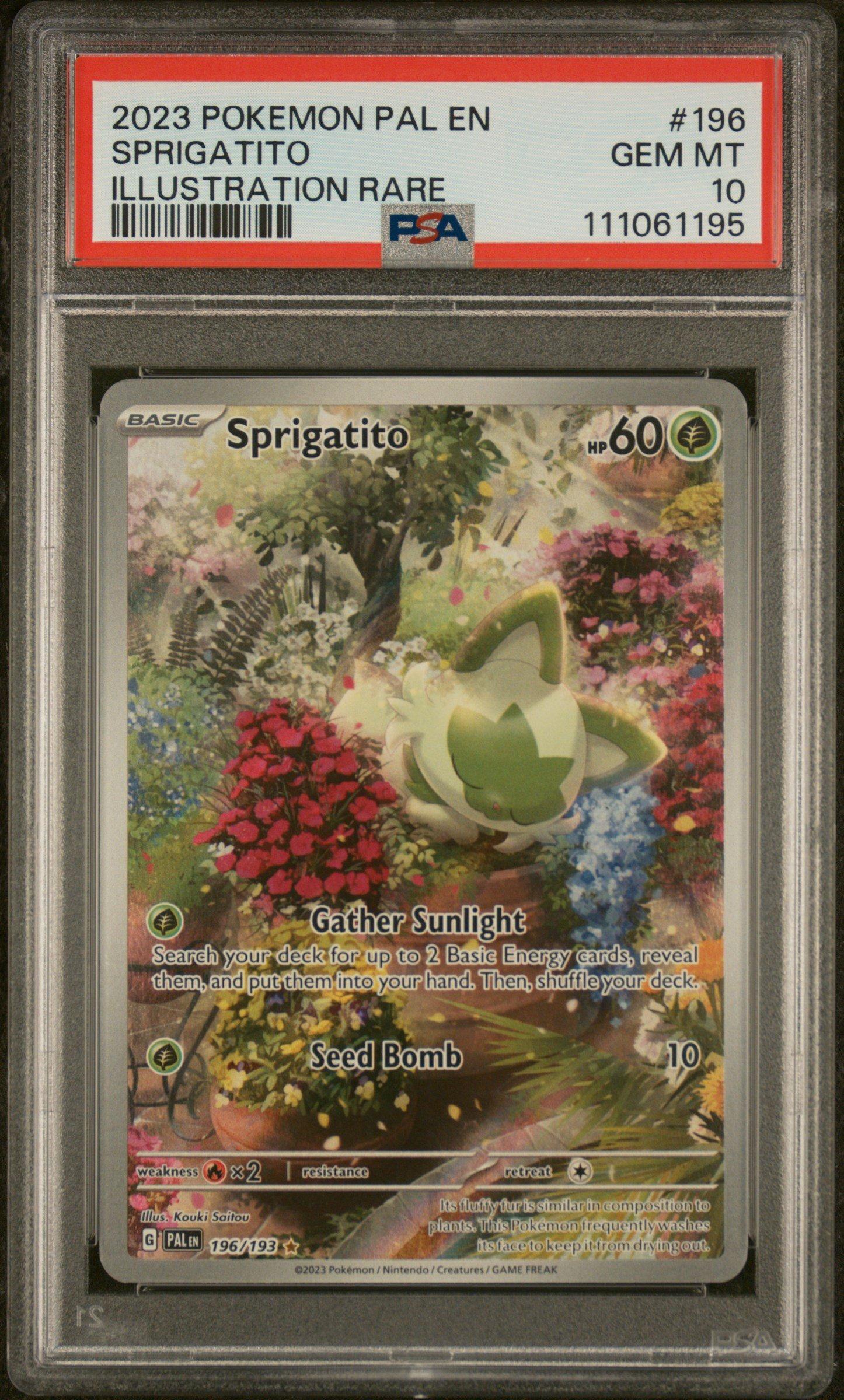 2023 Pokemon Pal En-paldea Evolved 196 Sprigatito Illustration