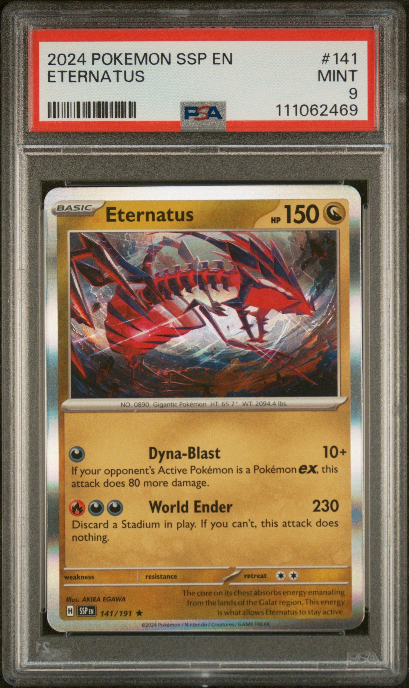 2024 Pokemon Ssp En-surging Sparks 141 Eternatus PSA 9