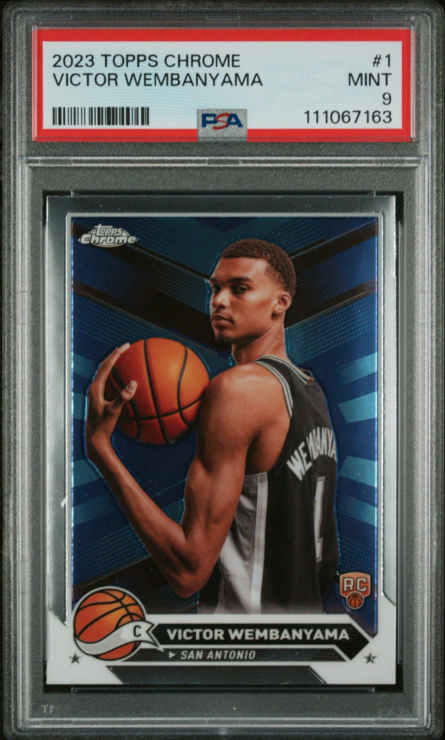 2023 Topps Chrome 1 Victor Wembanyama PSA 9 Graded Card | GameStop